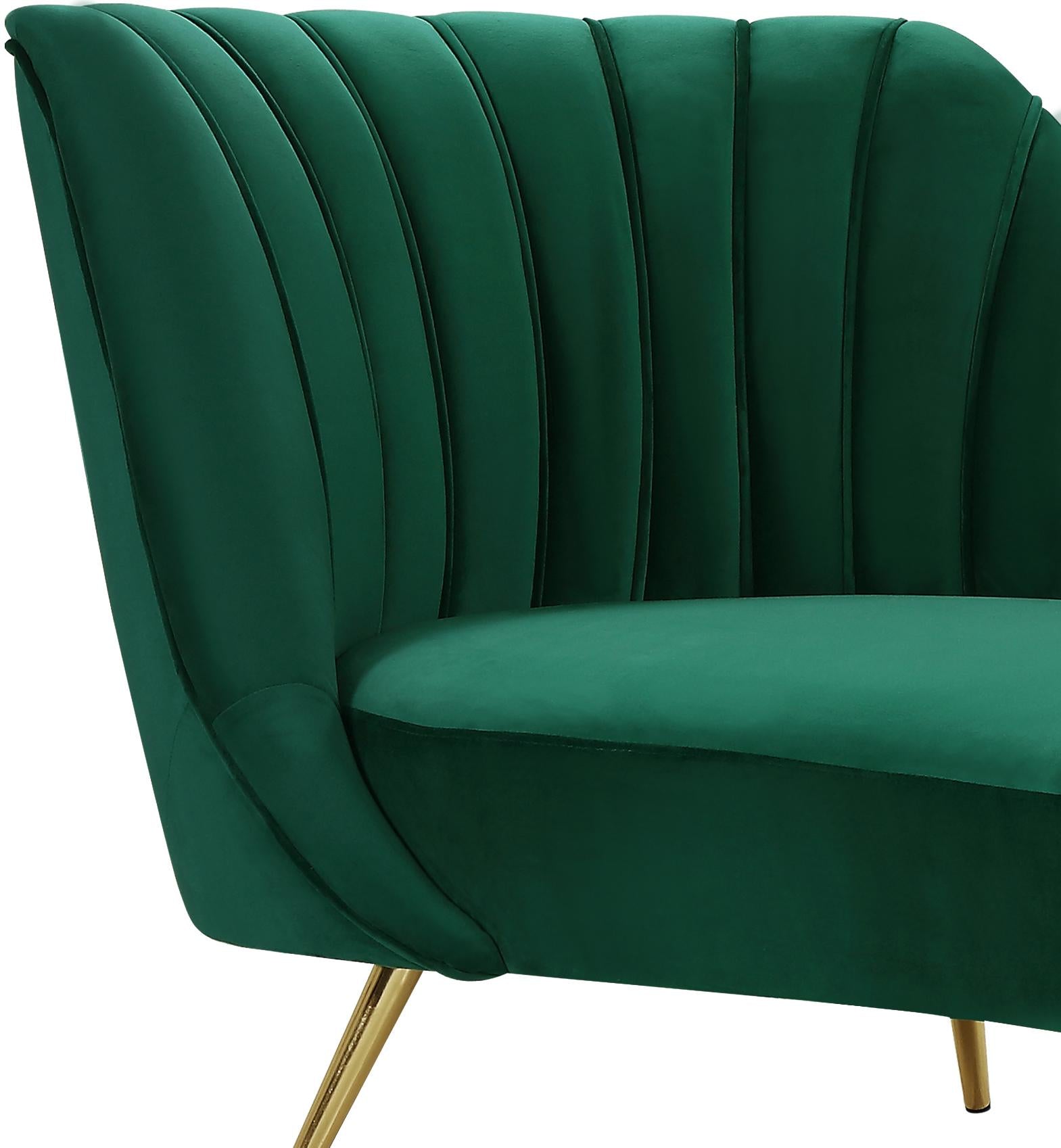 Margo Green Velvet Chaise - Luxury Home Furniture (MI)