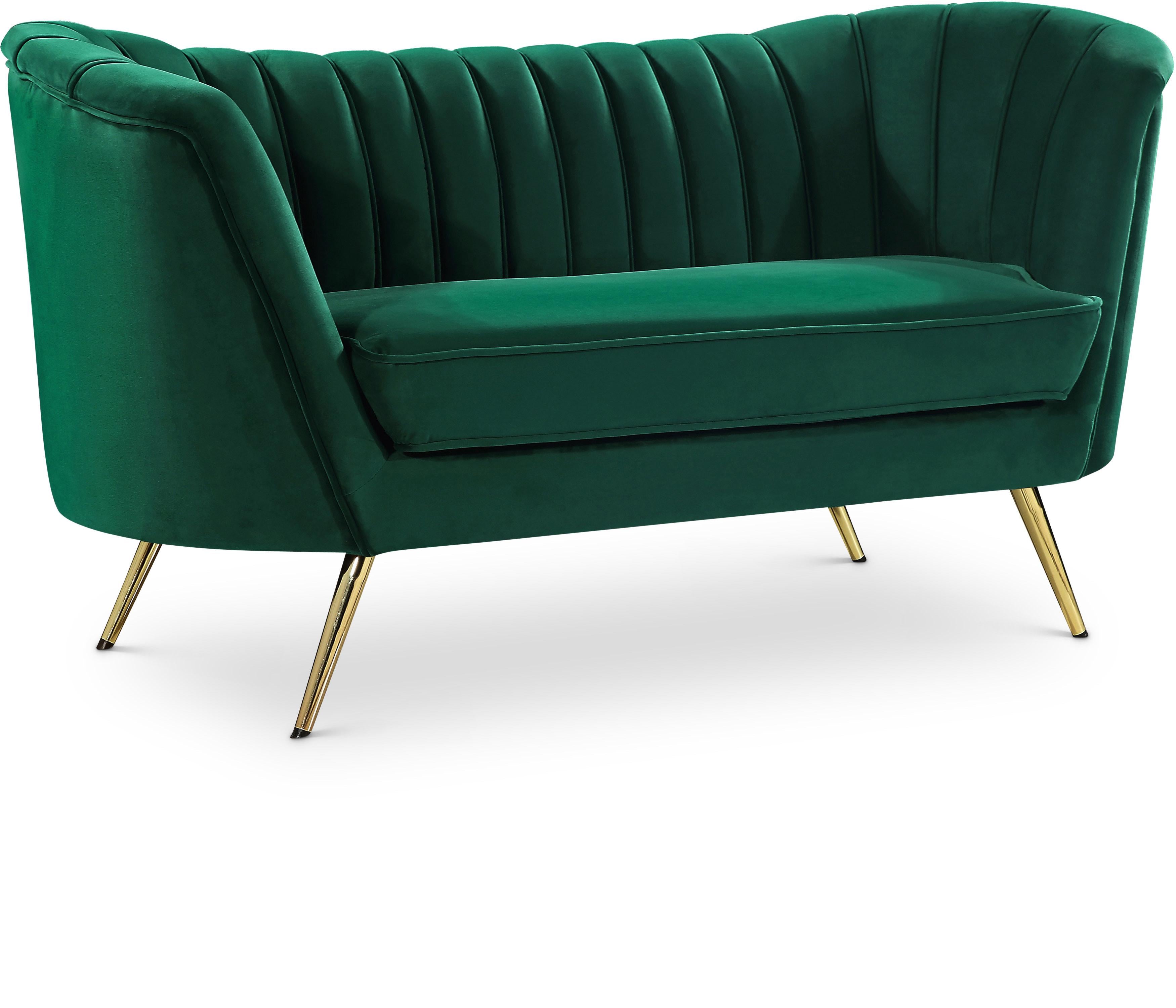 Margo Green Velvet Loveseat - Luxury Home Furniture (MI)