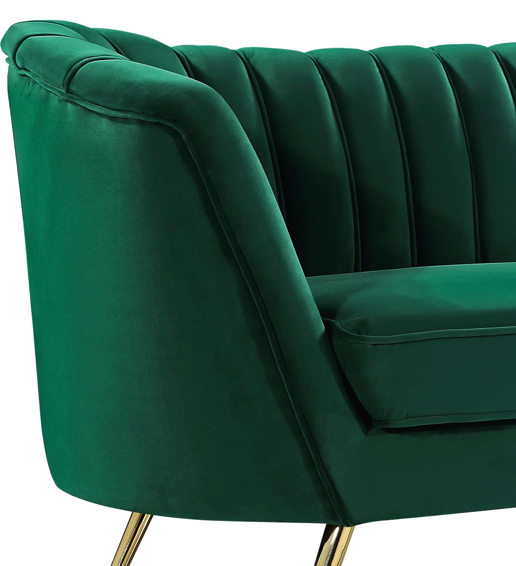 Margo Green Velvet Loveseat - Luxury Home Furniture (MI)