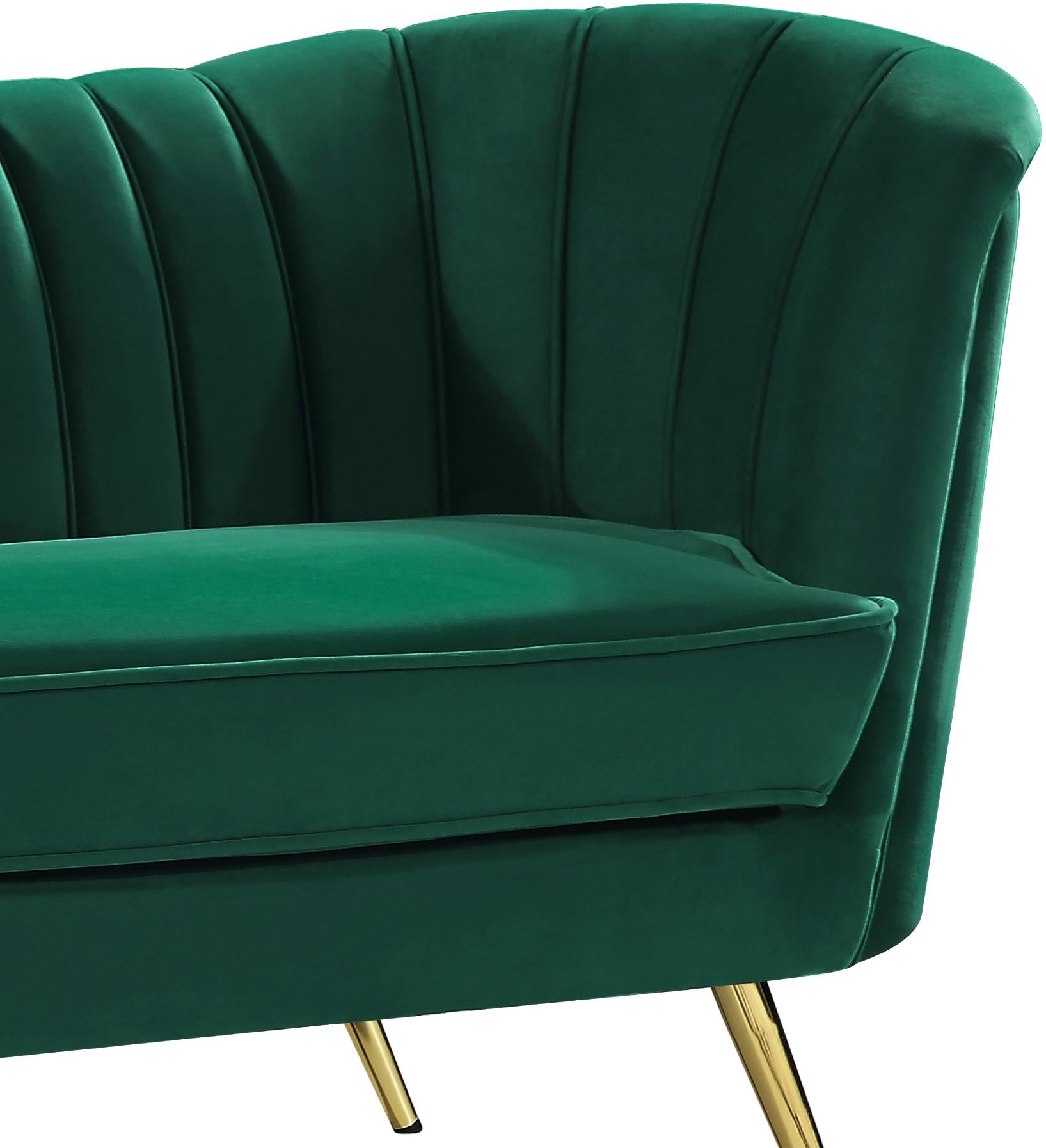 Margo Green Velvet Loveseat - Luxury Home Furniture (MI)