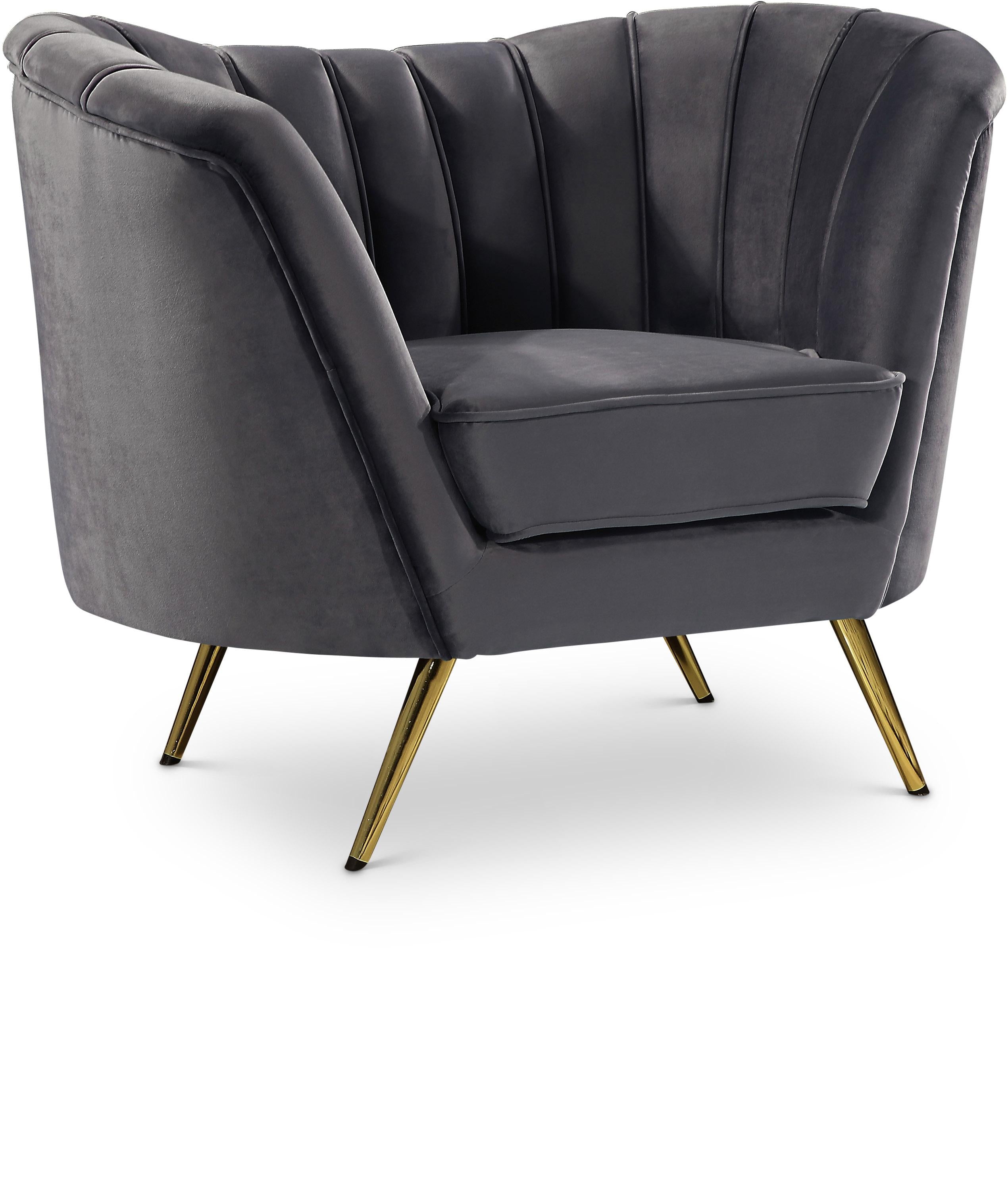 Margo Grey Velvet Chair - Luxury Home Furniture (MI)