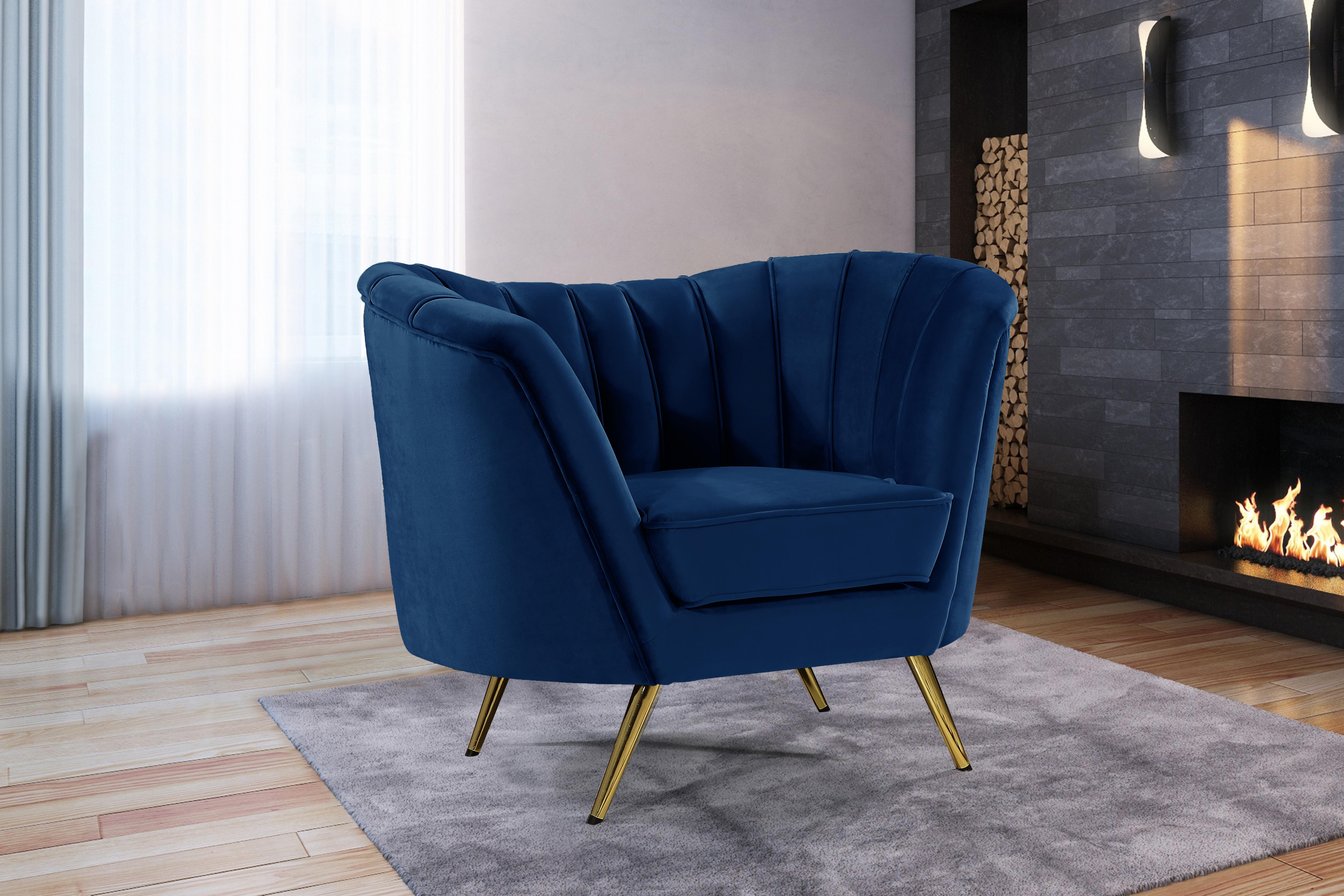 Margo Navy Velvet Chair - Luxury Home Furniture (MI)