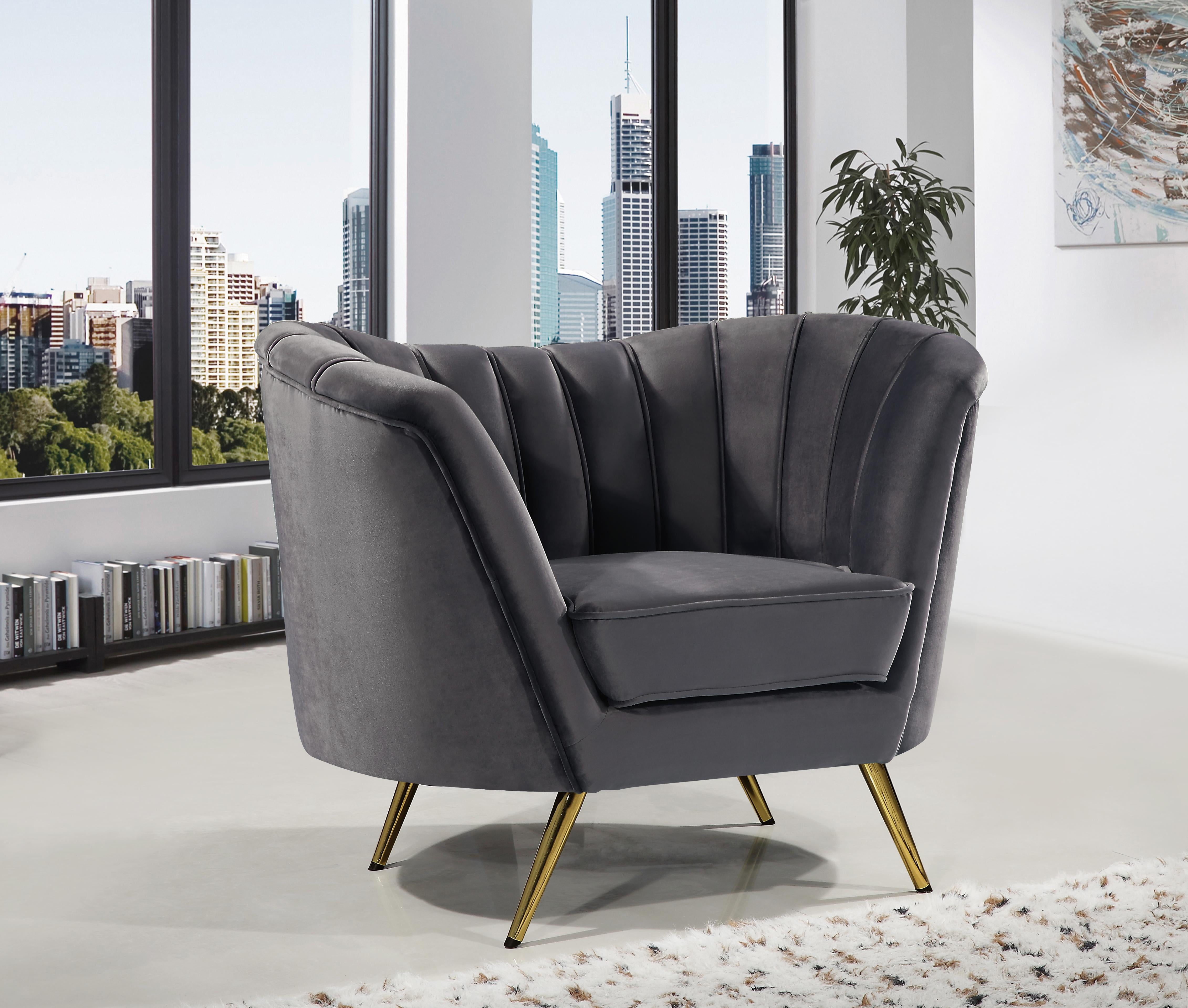 Margo Grey Velvet Chair - Luxury Home Furniture (MI)