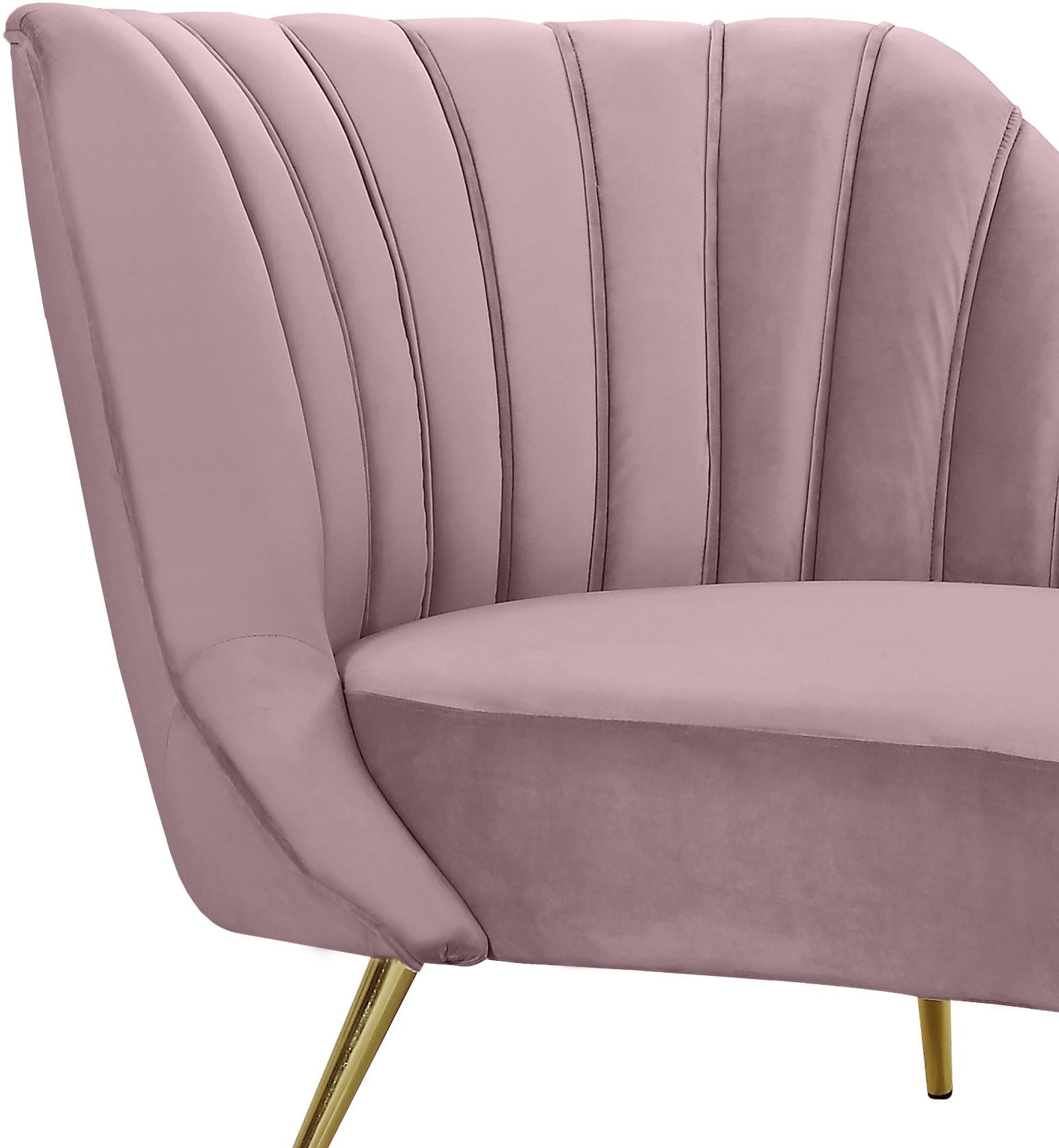 Margo Pink Velvet Chaise - Luxury Home Furniture (MI)