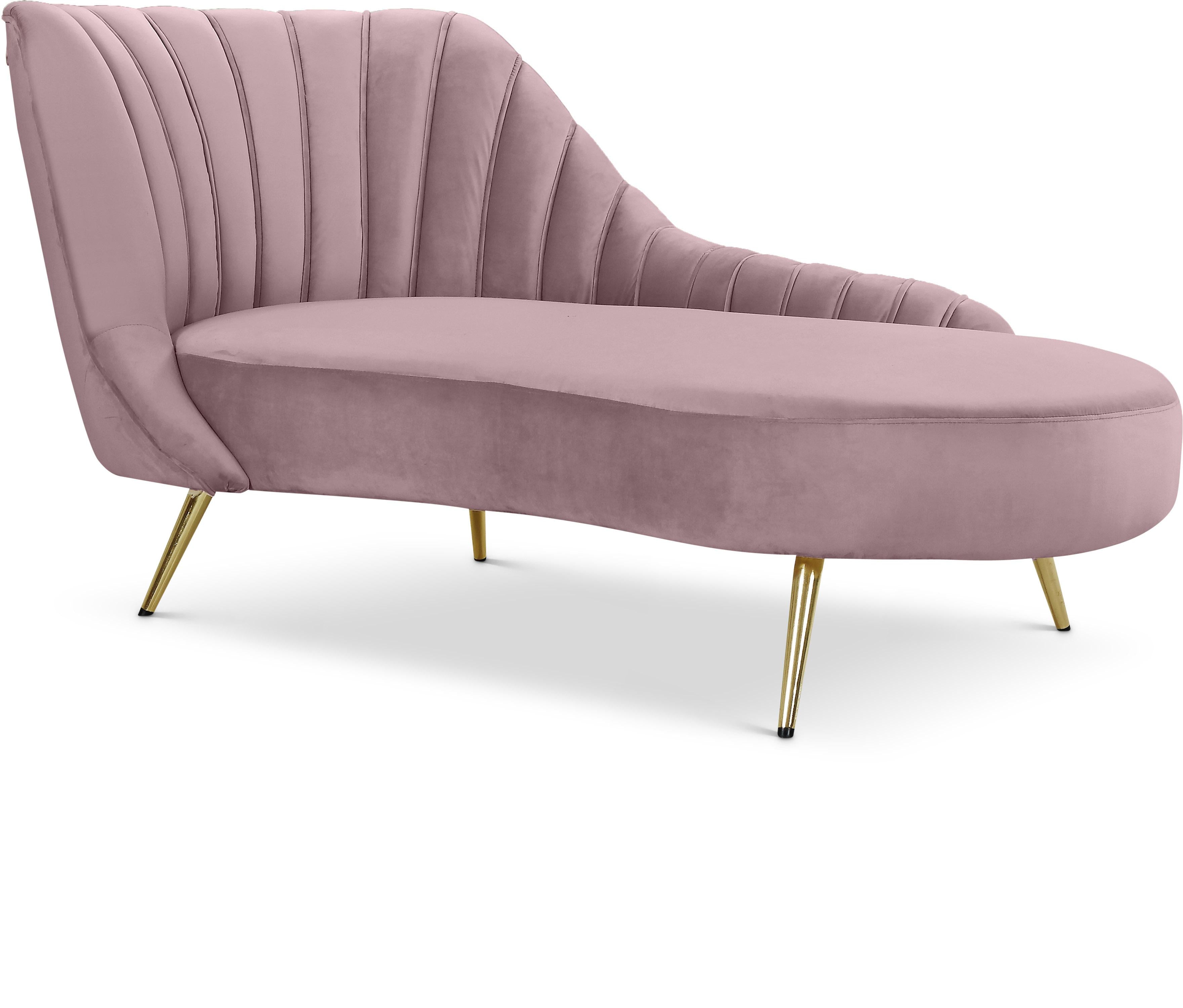 Margo Pink Velvet Chaise - Luxury Home Furniture (MI)