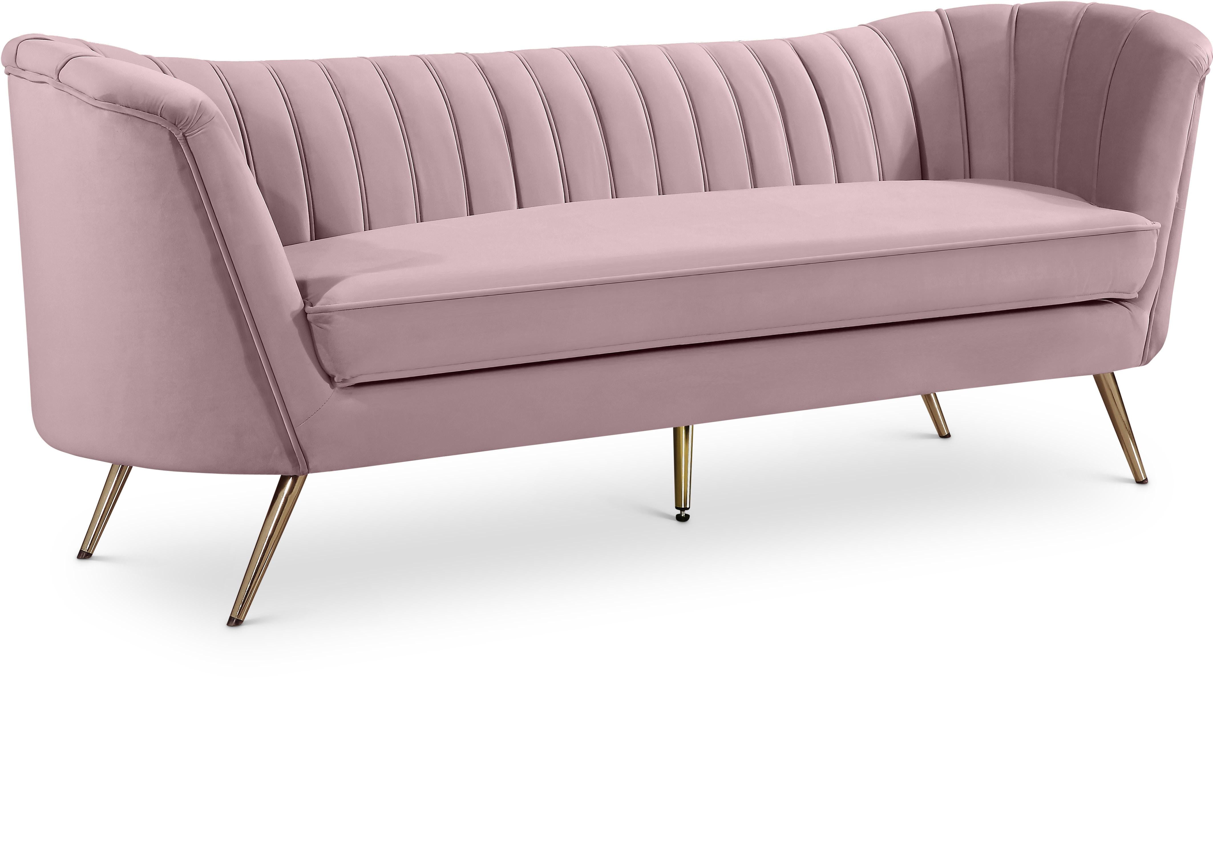 Margo Pink Velvet Sofa - Luxury Home Furniture (MI)