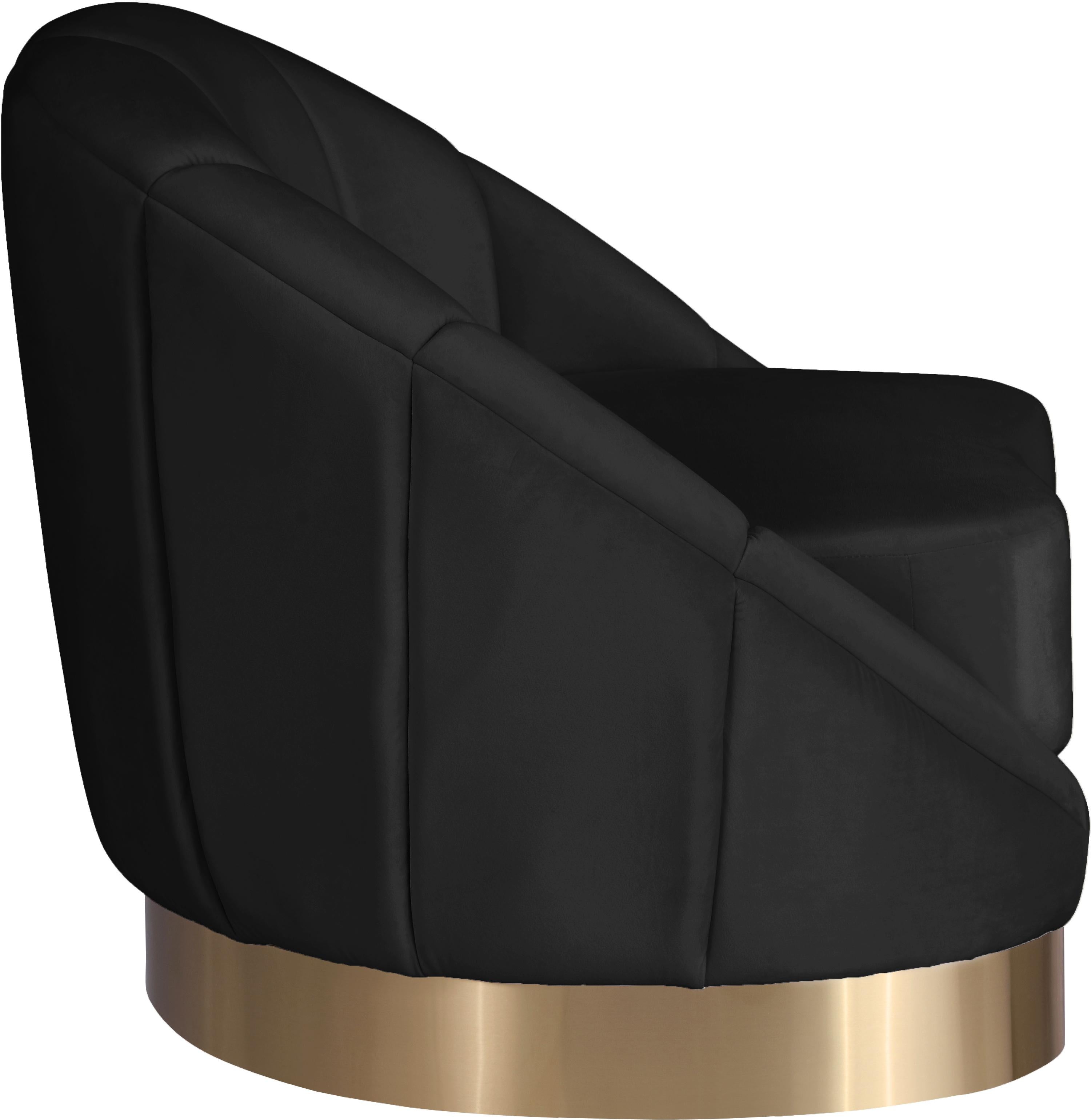 Shelly Black Velvet Chair - Luxury Home Furniture (MI)