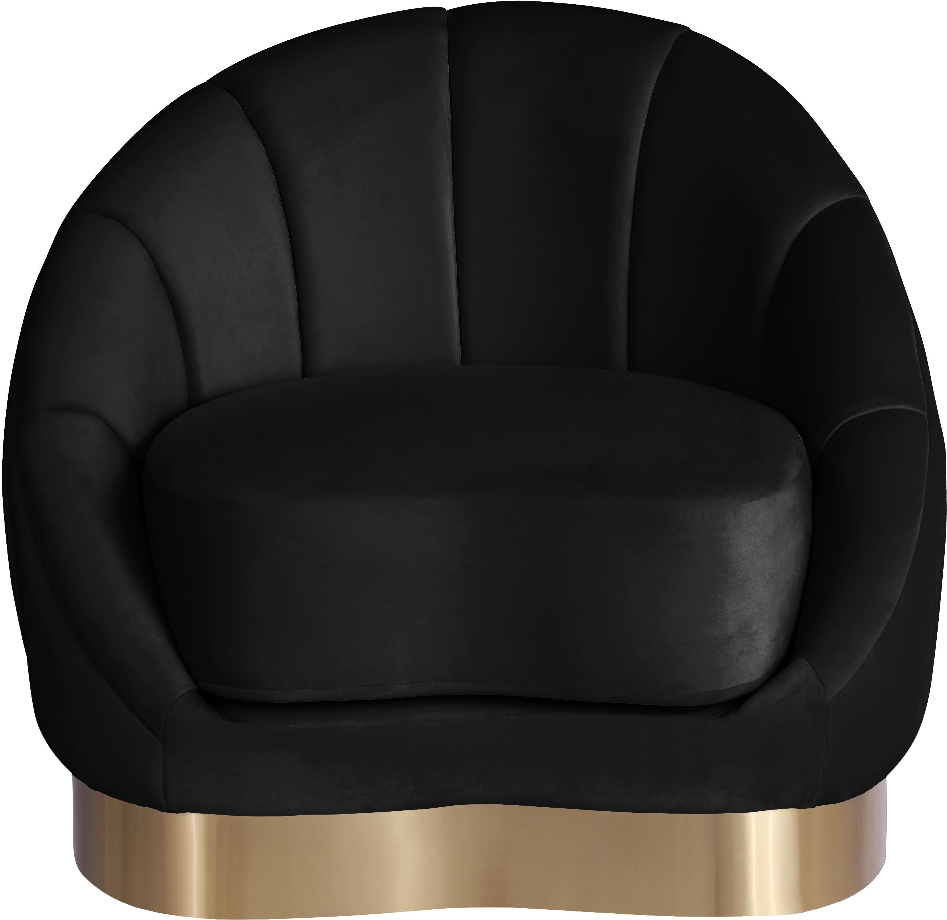 Shelly Black Velvet Chair - Luxury Home Furniture (MI)