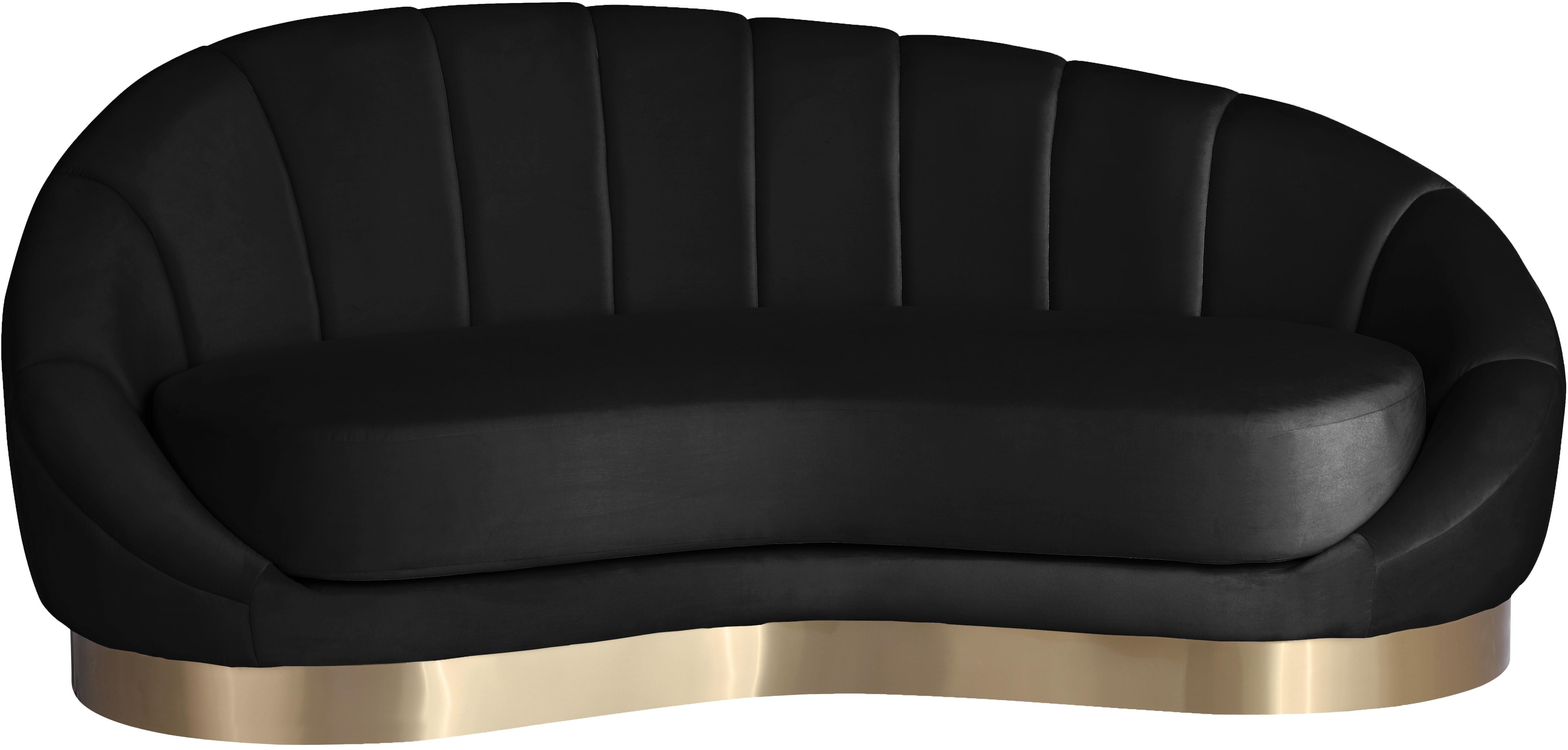 Shelly Black Velvet Chaise - Luxury Home Furniture (MI)