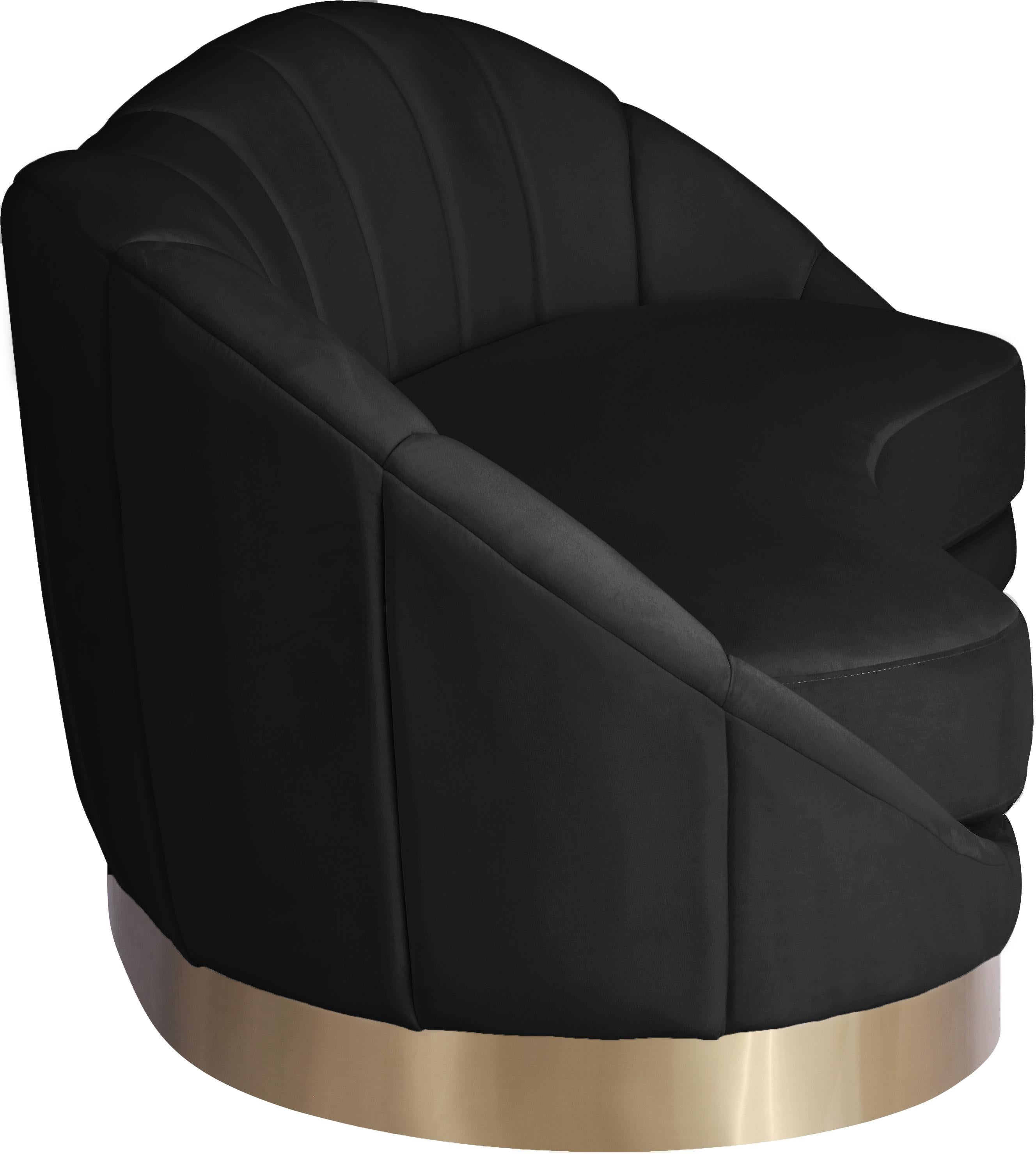 Shelly Black Velvet Sofa - Luxury Home Furniture (MI)
