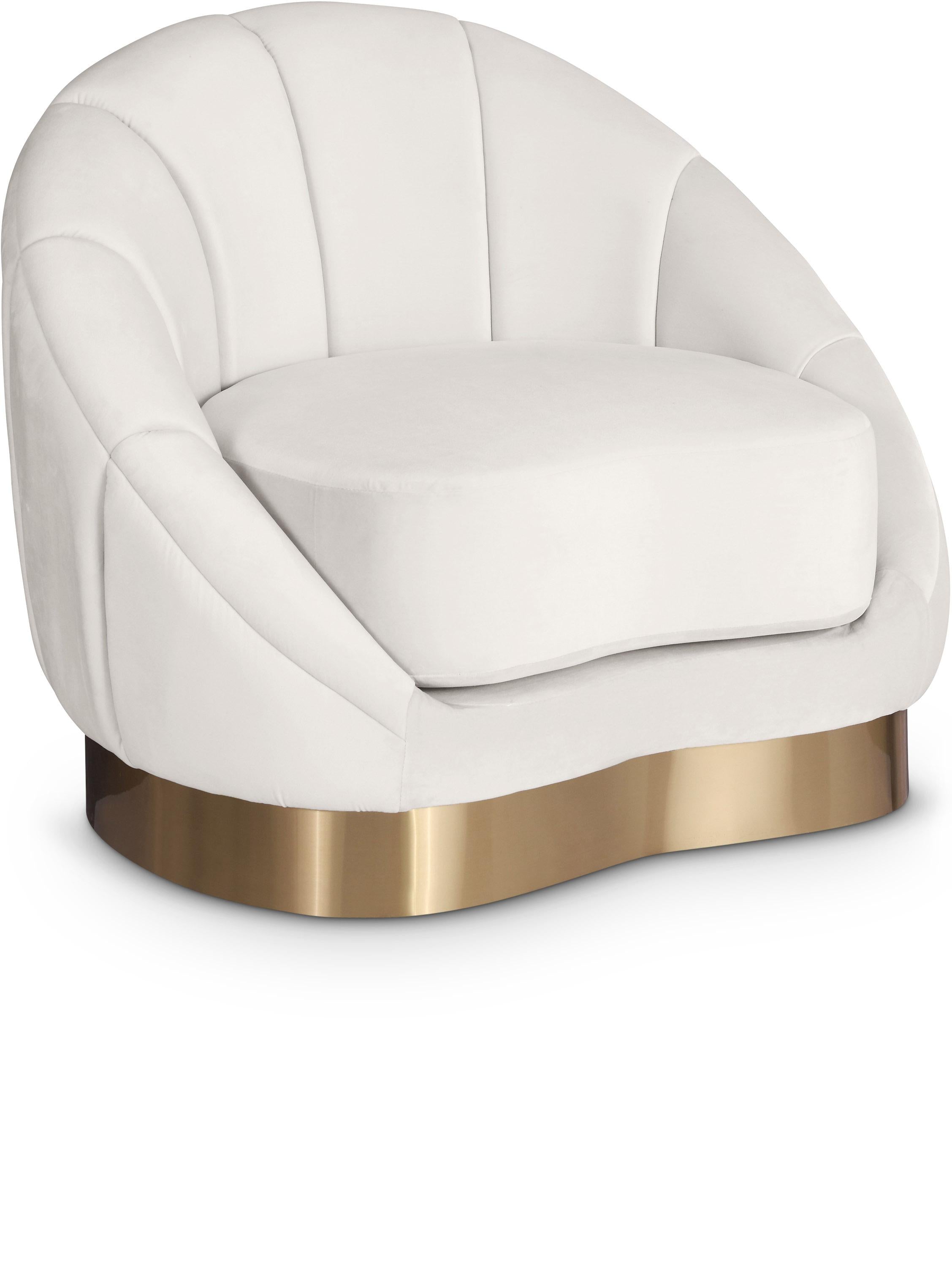 Shelly Cream Velvet Chair - Luxury Home Furniture (MI)