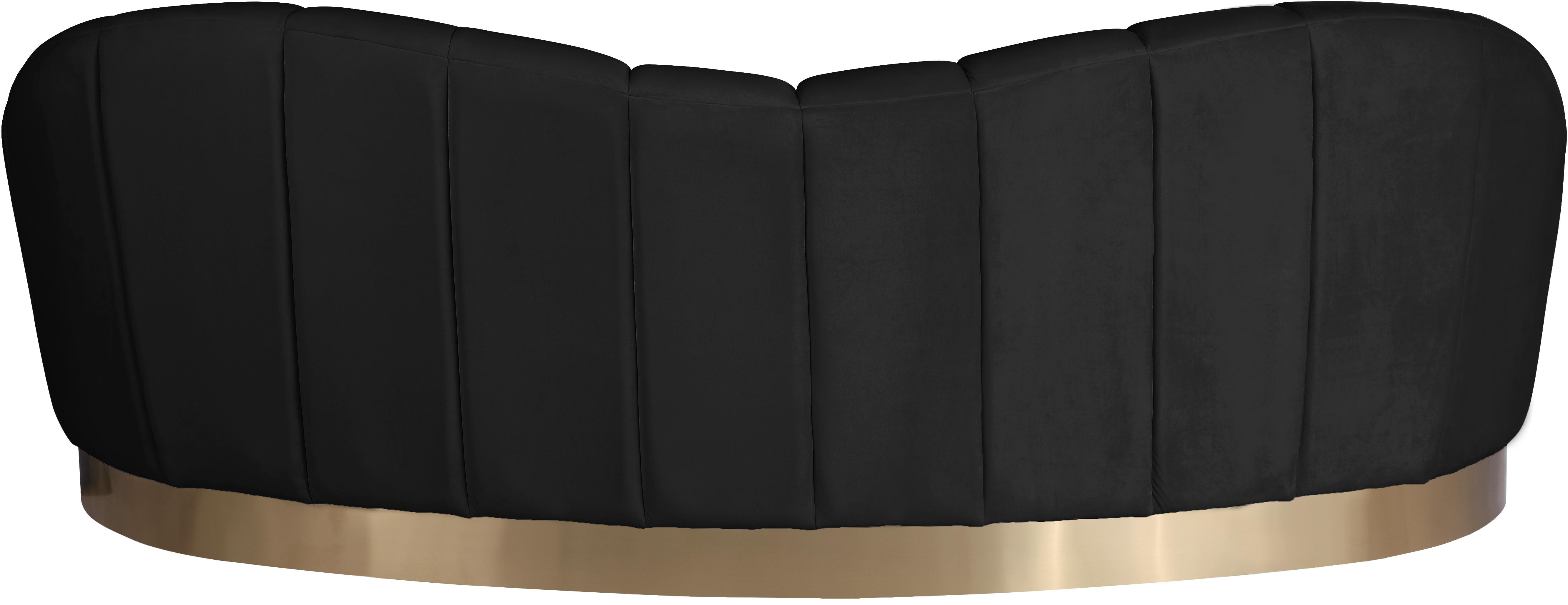 Shelly Black Velvet Sofa - Luxury Home Furniture (MI)