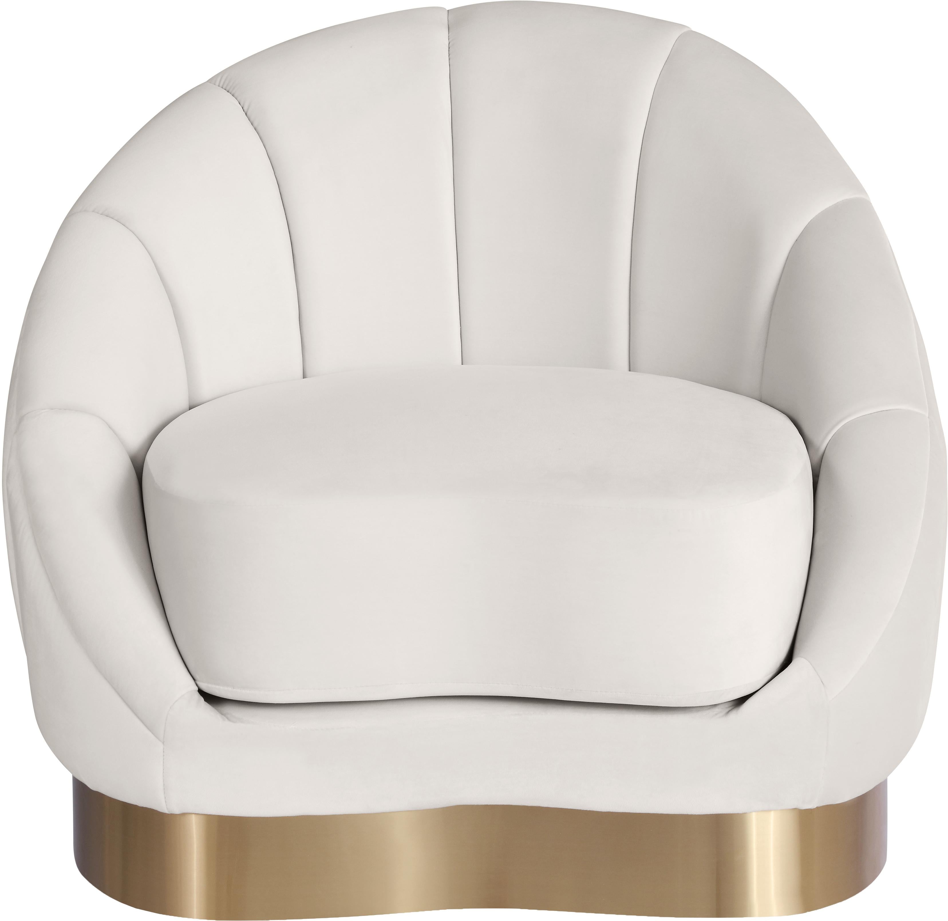 Shelly Cream Velvet Chair - Luxury Home Furniture (MI)
