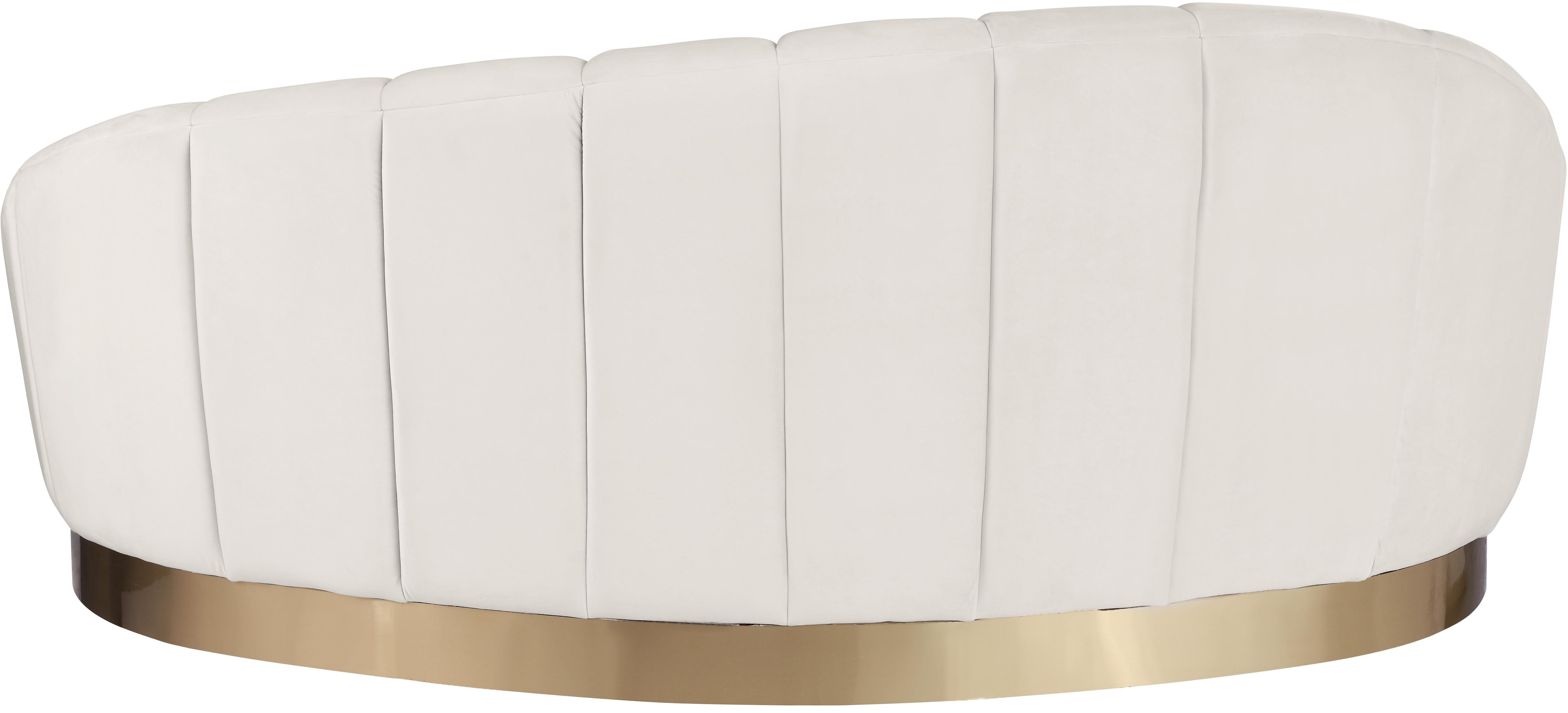Shelly Cream Velvet Chaise - Luxury Home Furniture (MI)