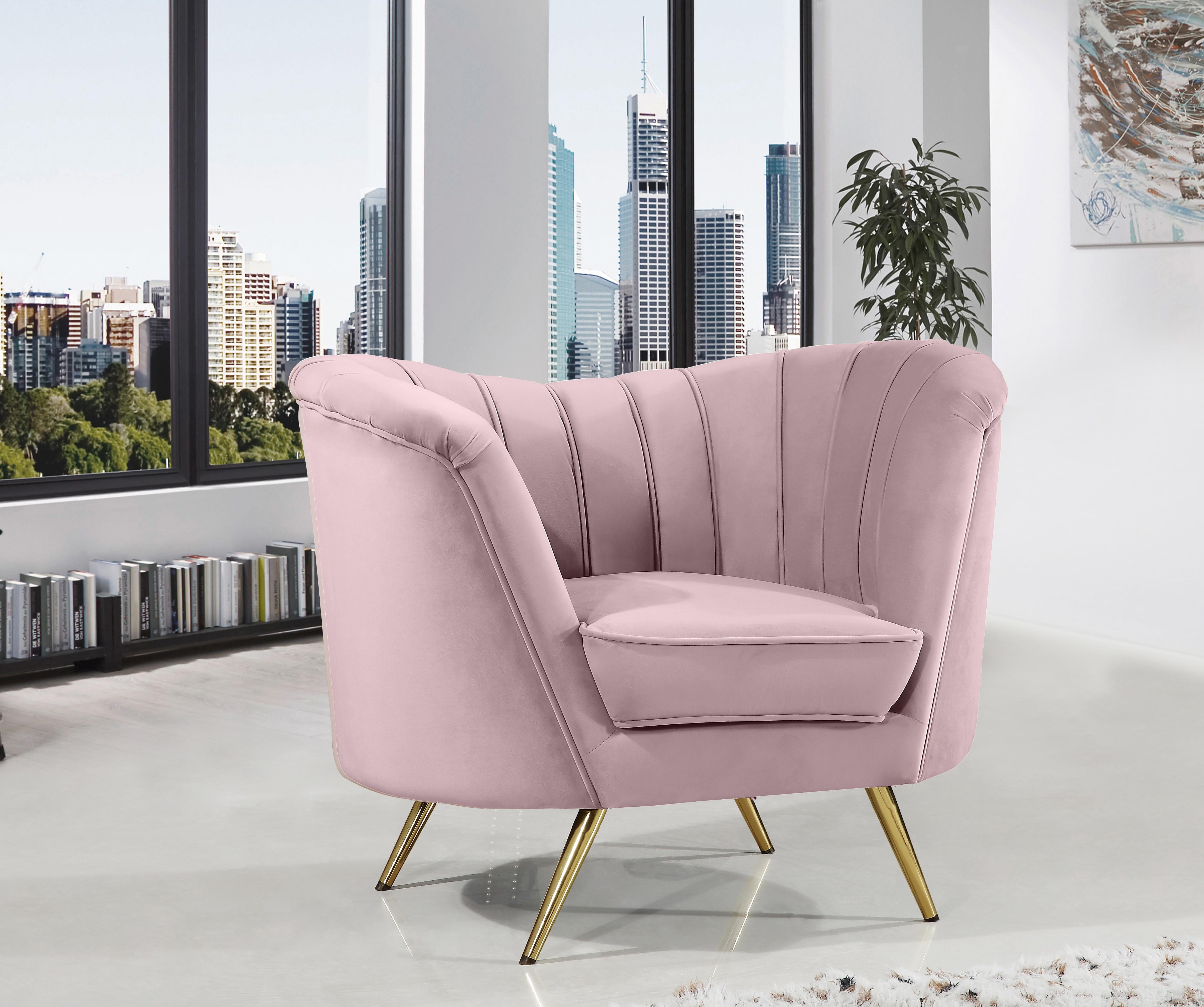 Margo Pink Velvet Chair - Luxury Home Furniture (MI)