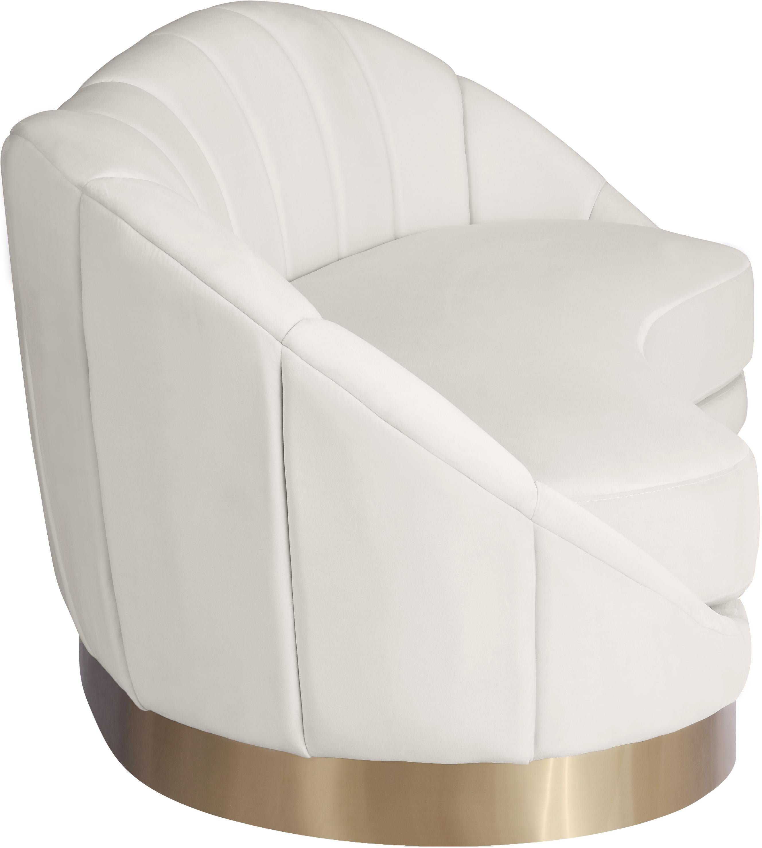 Shelly Cream Velvet Sofa - Luxury Home Furniture (MI)
