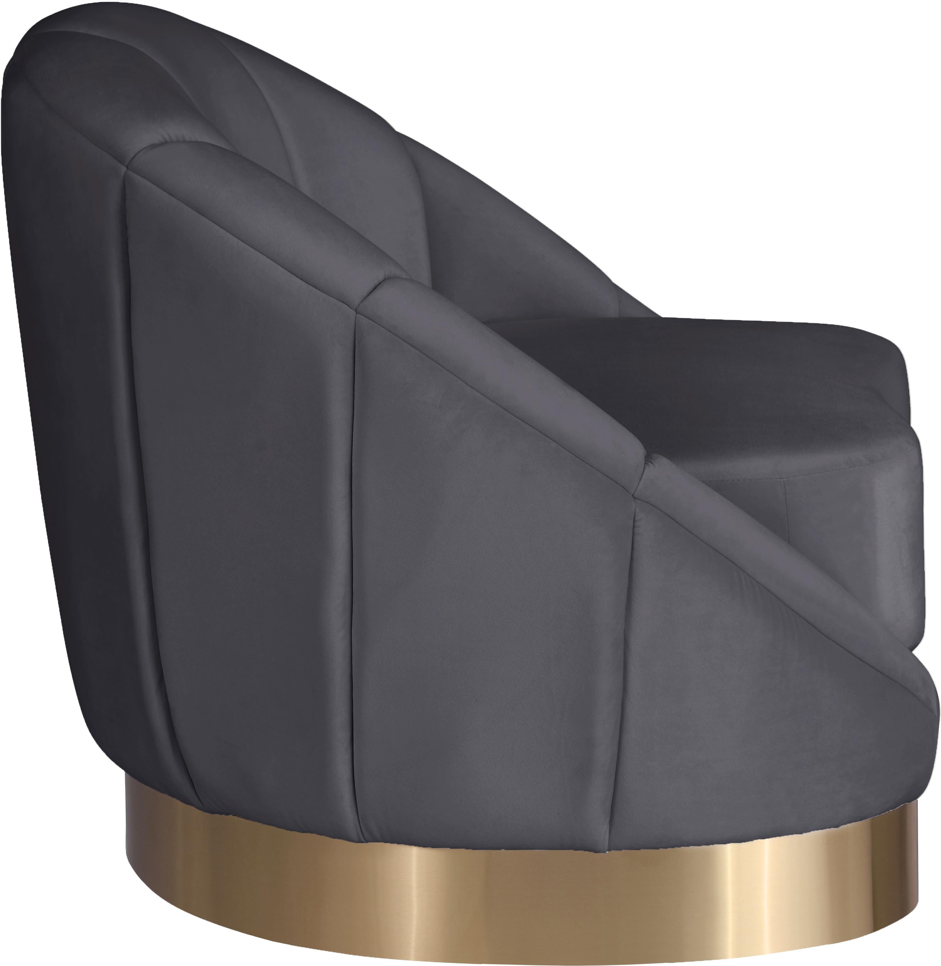 Shelly Grey Velvet Chair - Luxury Home Furniture (MI)