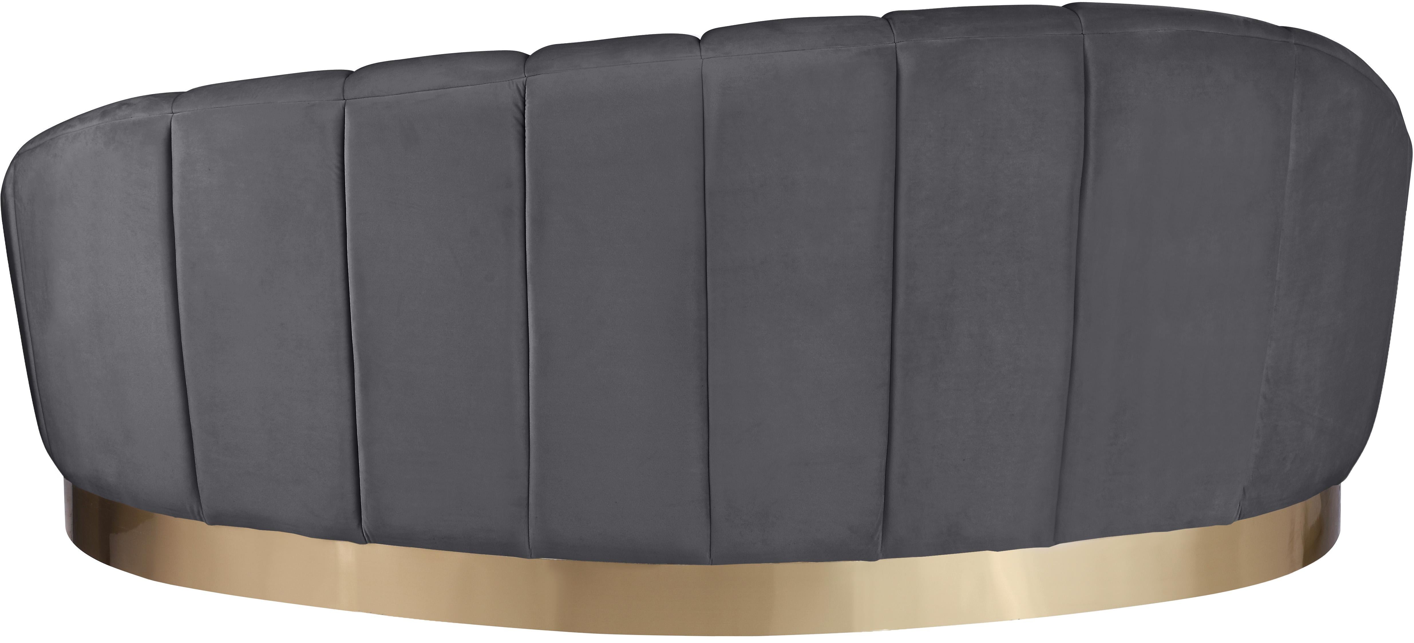 Shelly Grey Velvet Chaise - Luxury Home Furniture (MI)