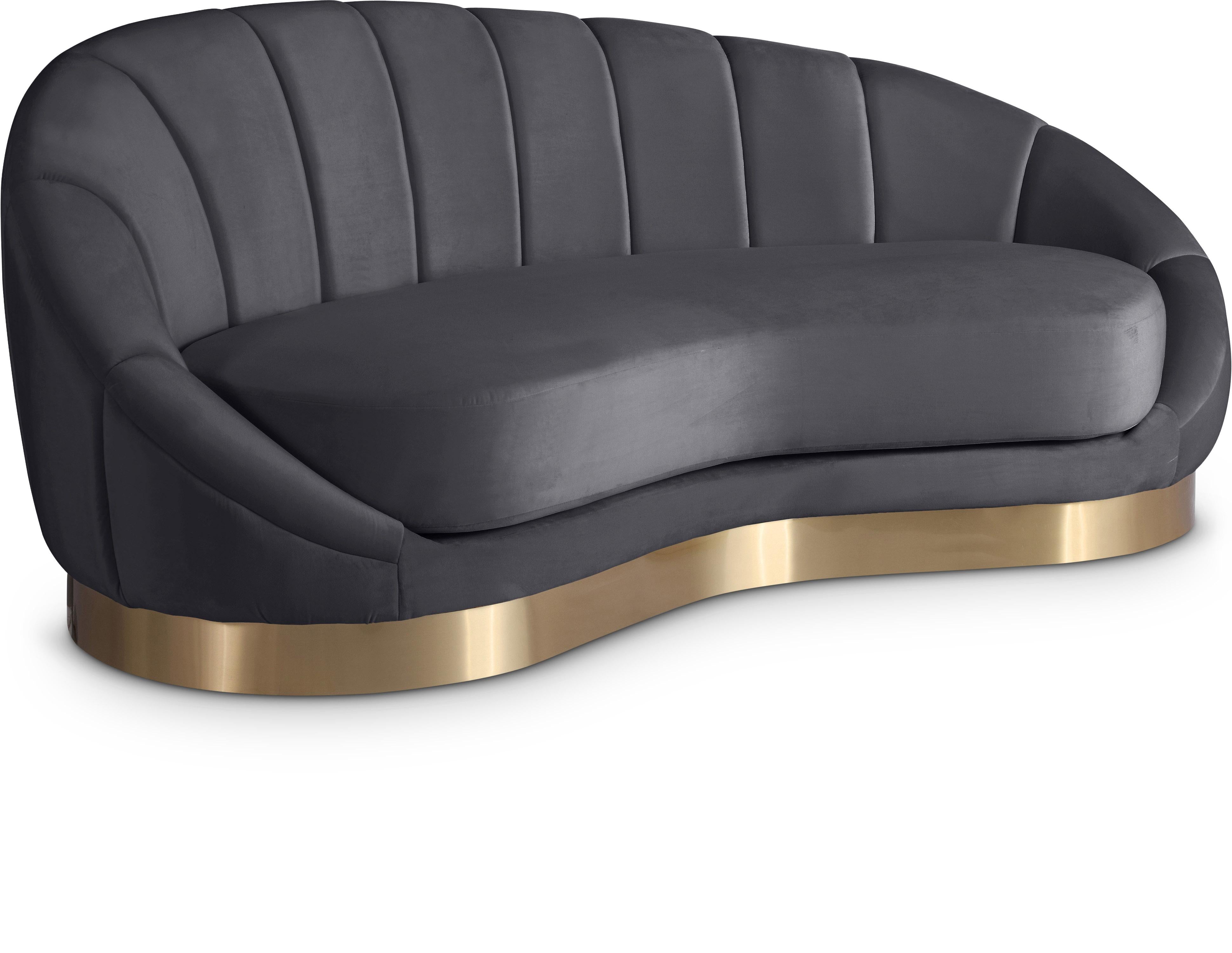Shelly Grey Velvet Chaise - Luxury Home Furniture (MI)