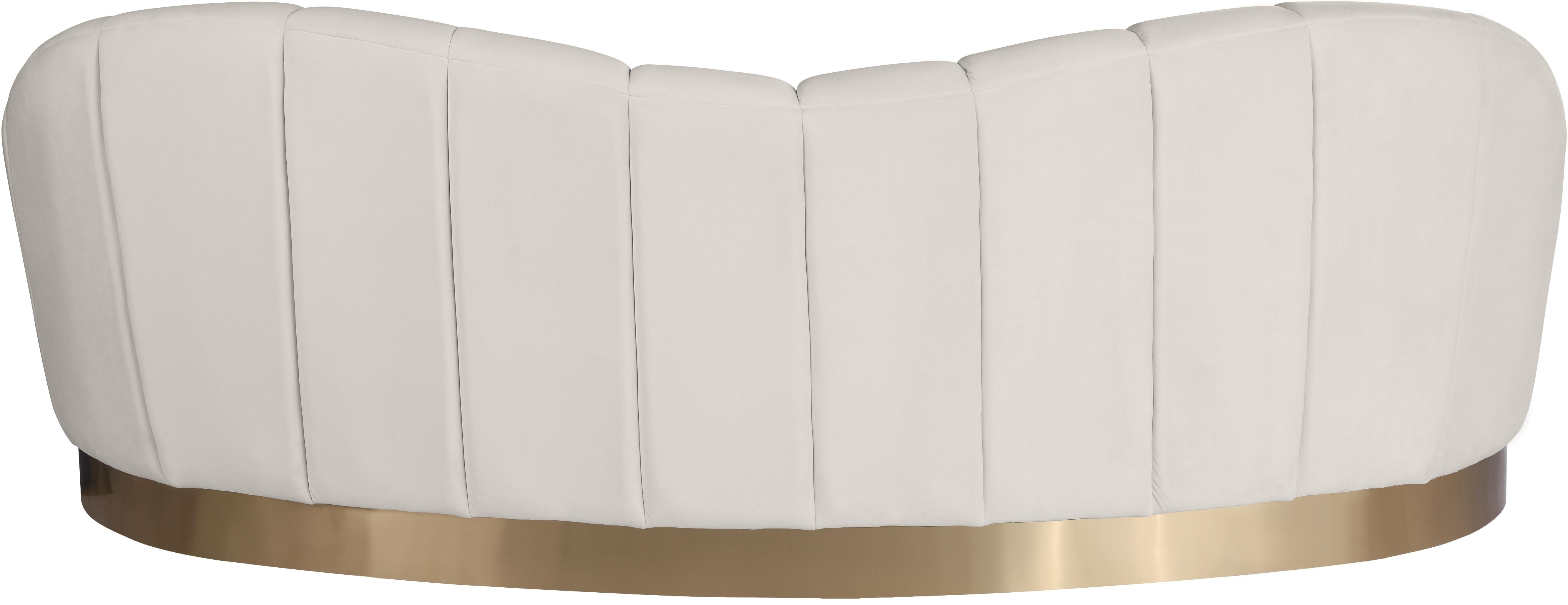 Shelly Cream Velvet Sofa - Luxury Home Furniture (MI)