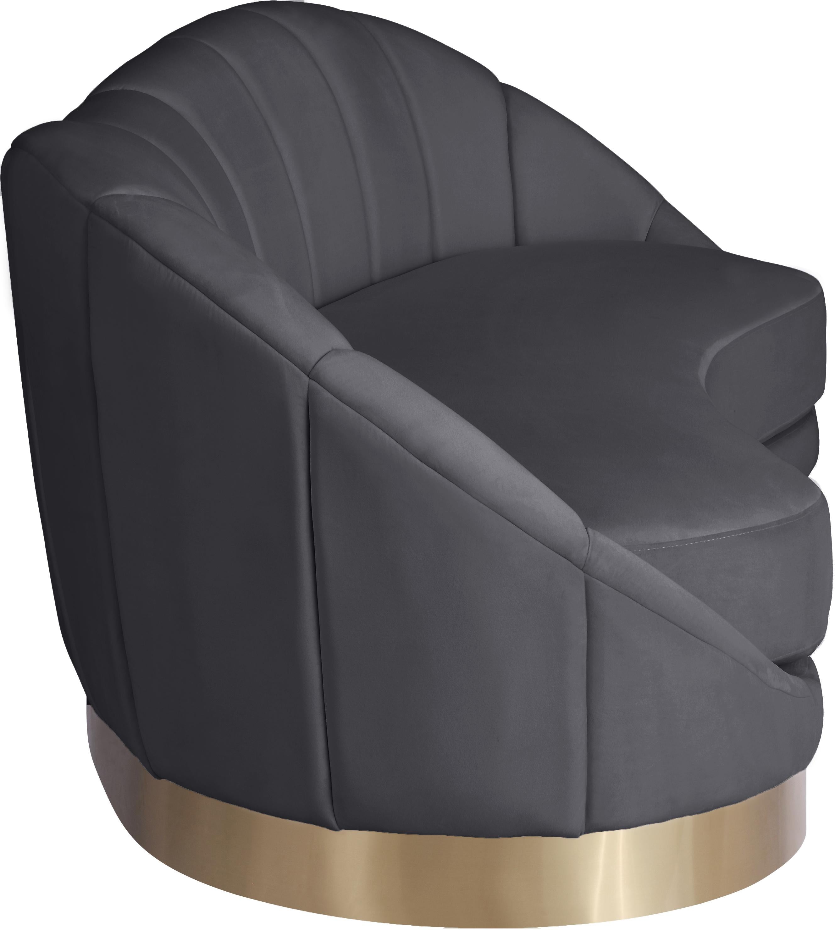 Shelly Grey Velvet Sofa - Luxury Home Furniture (MI)