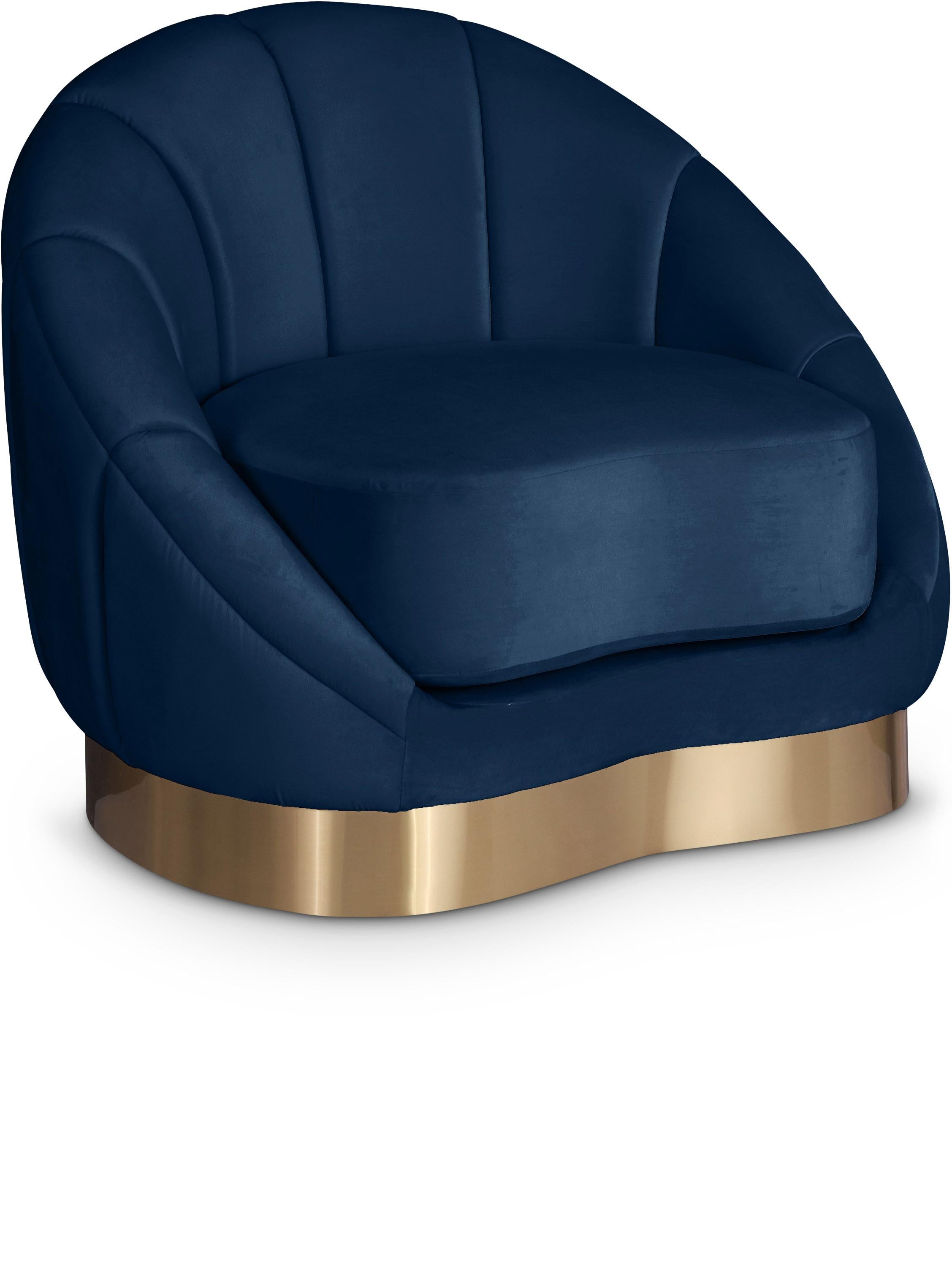 Shelly Navy Velvet Chair - Luxury Home Furniture (MI)