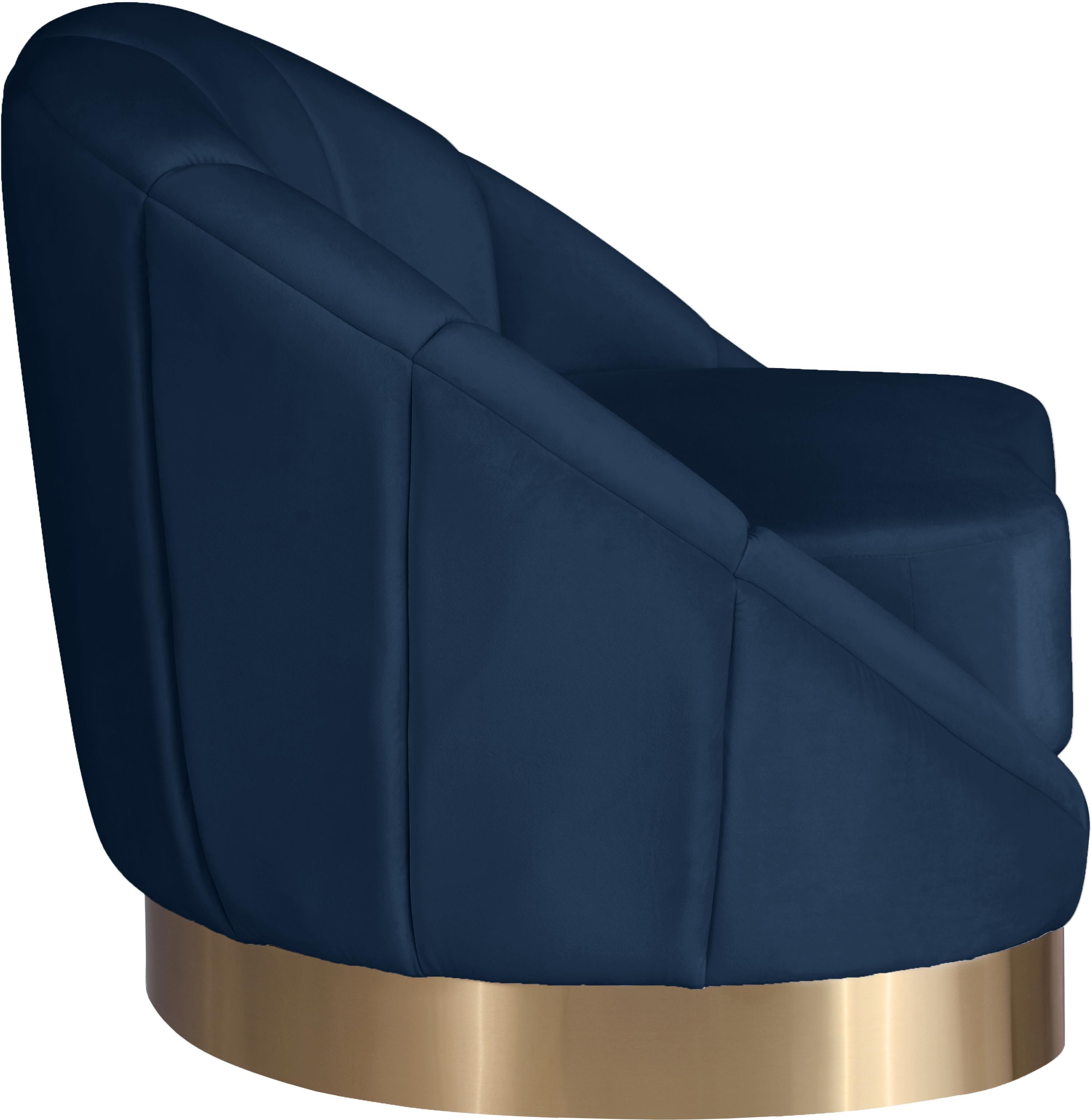 Shelly Navy Velvet Chair - Luxury Home Furniture (MI)