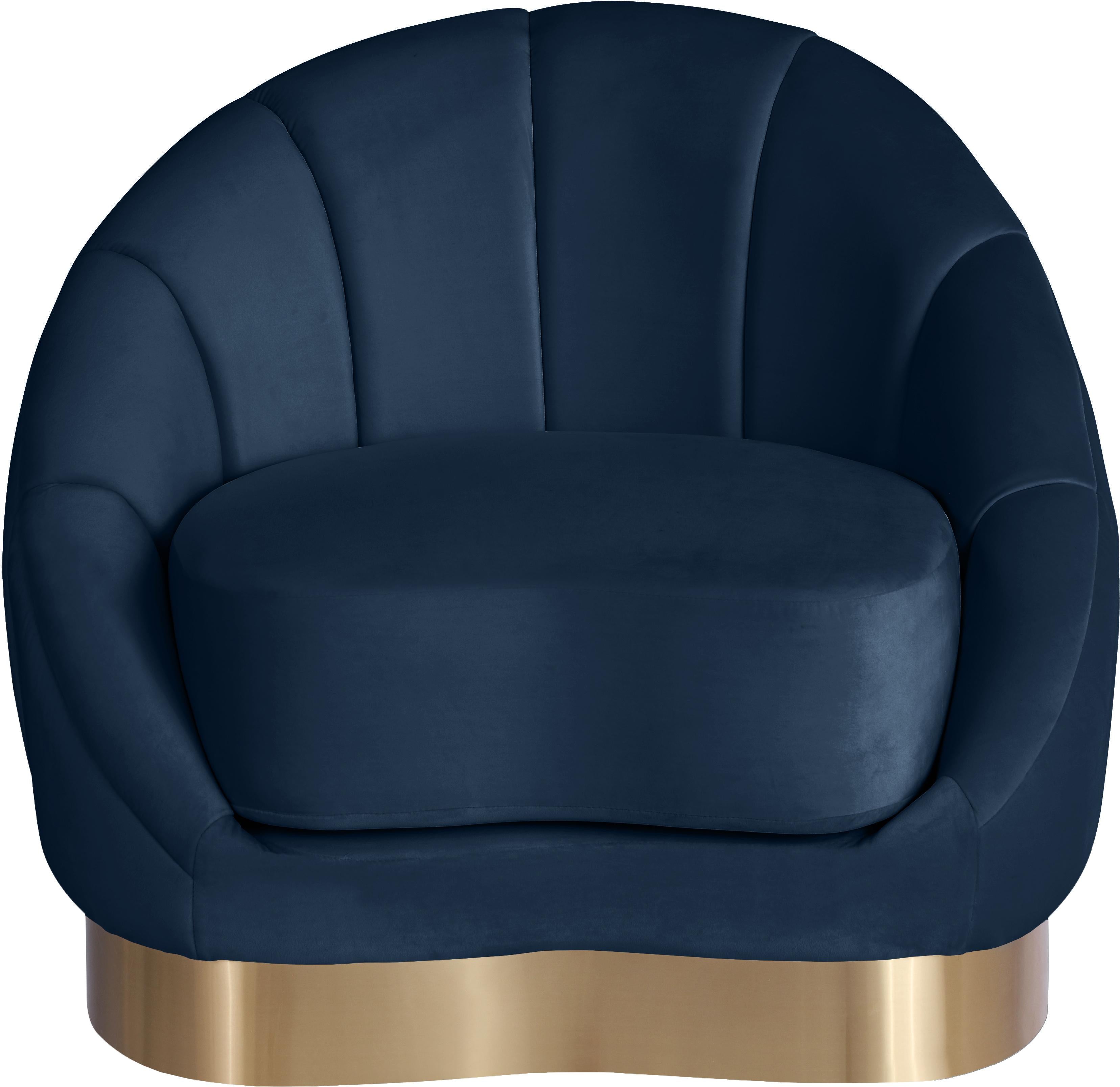 Shelly Navy Velvet Chair - Luxury Home Furniture (MI)