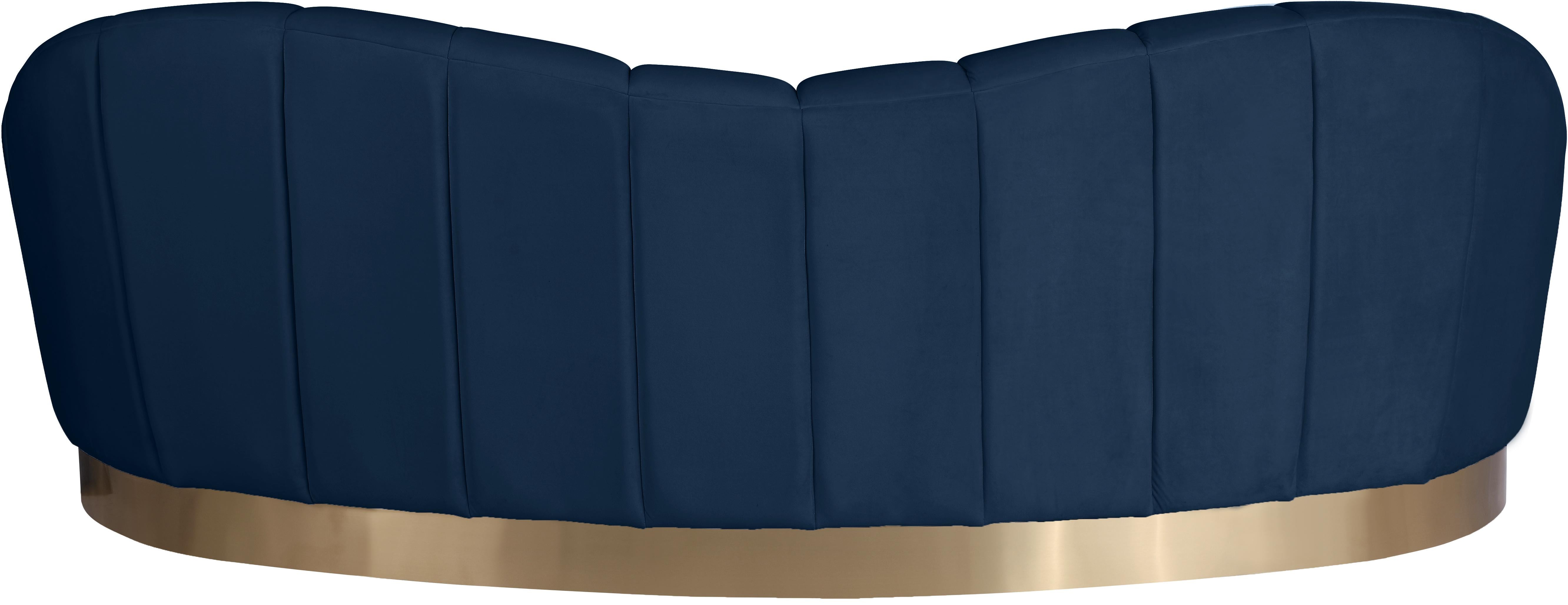 Shelly Navy Velvet Sofa - Luxury Home Furniture (MI)