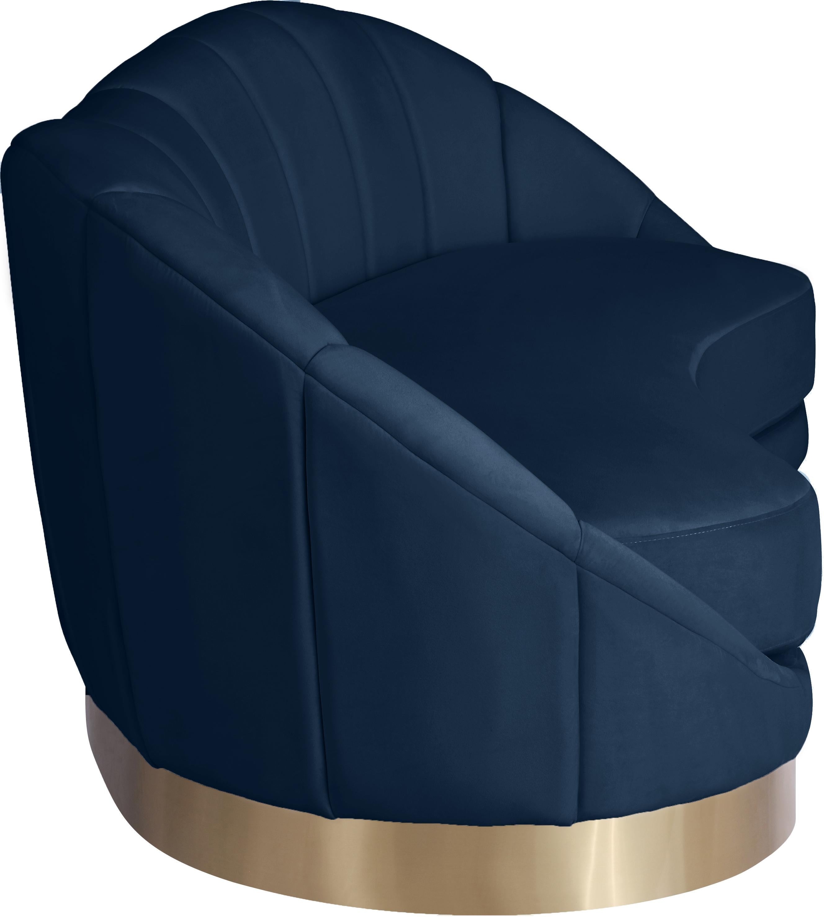 Shelly Navy Velvet Sofa - Luxury Home Furniture (MI)