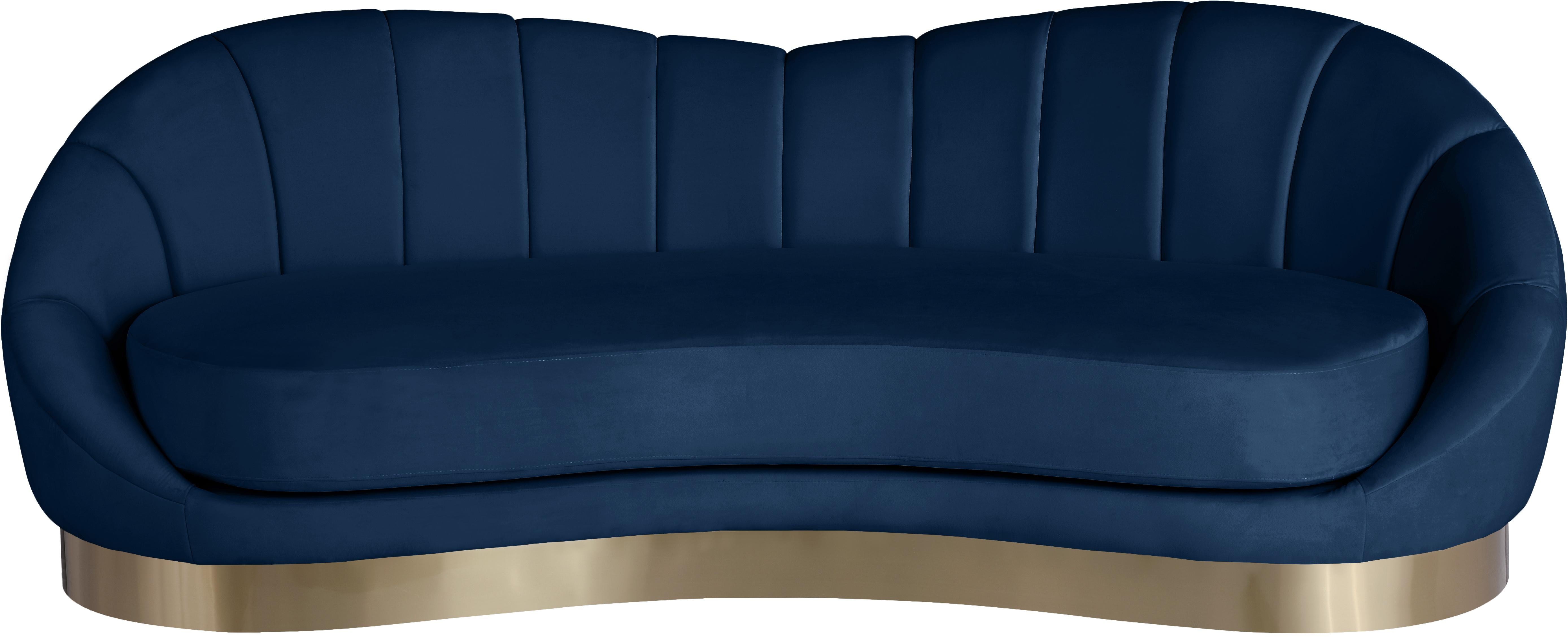 Shelly Navy Velvet Sofa - Luxury Home Furniture (MI)