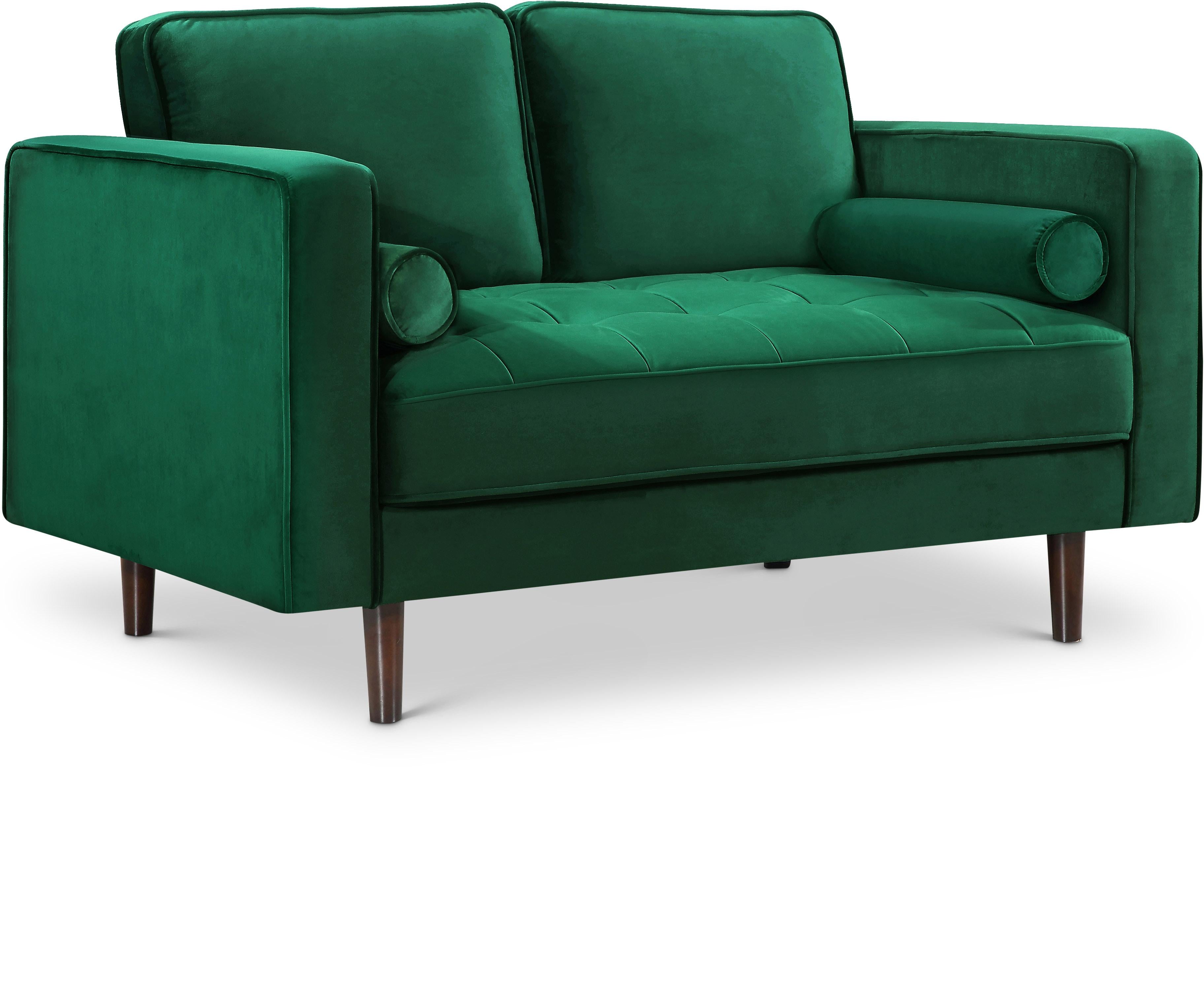 Emily Green Velvet Loveseat - Luxury Home Furniture (MI)