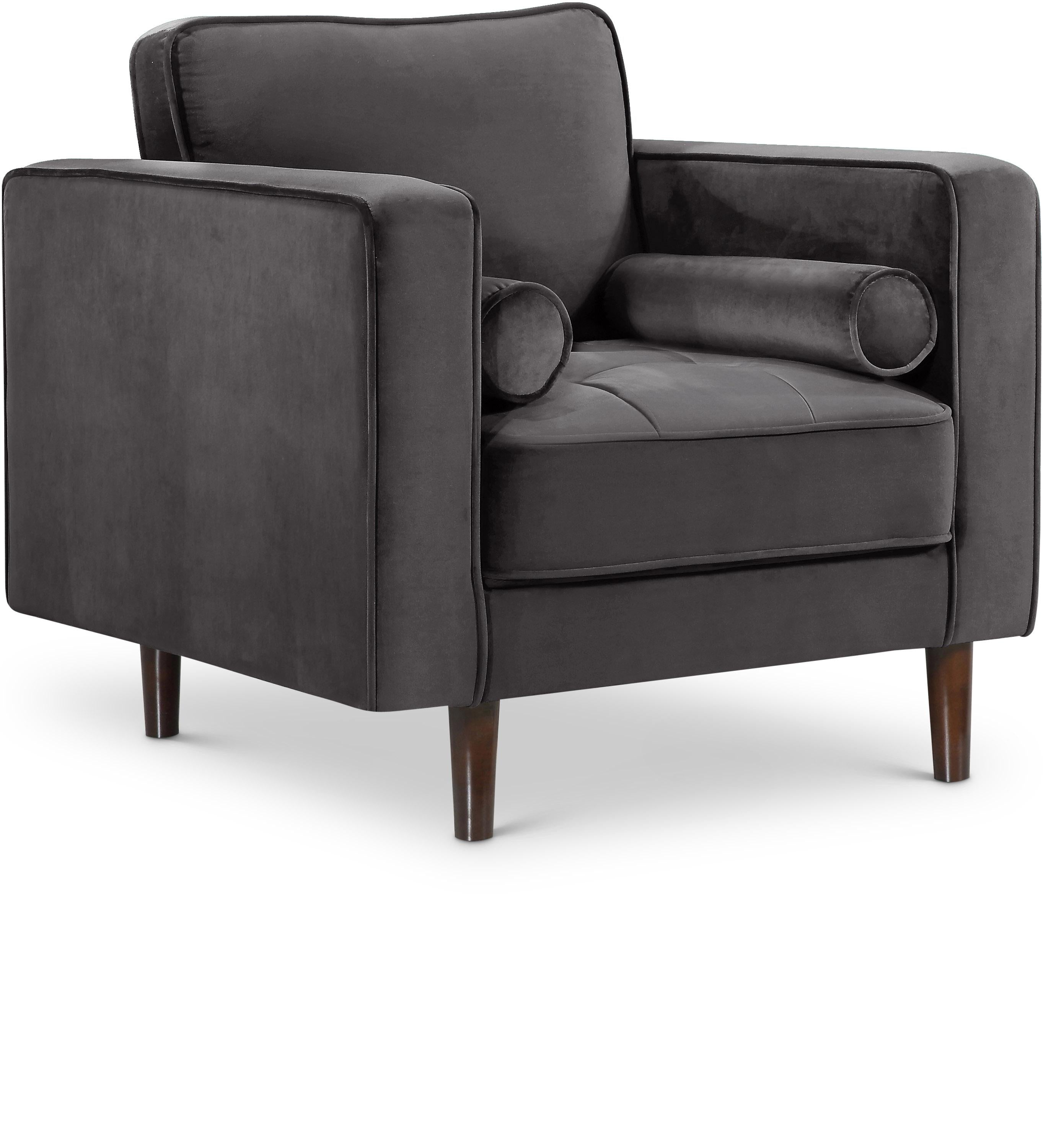 Emily Grey Velvet Chair - Luxury Home Furniture (MI)