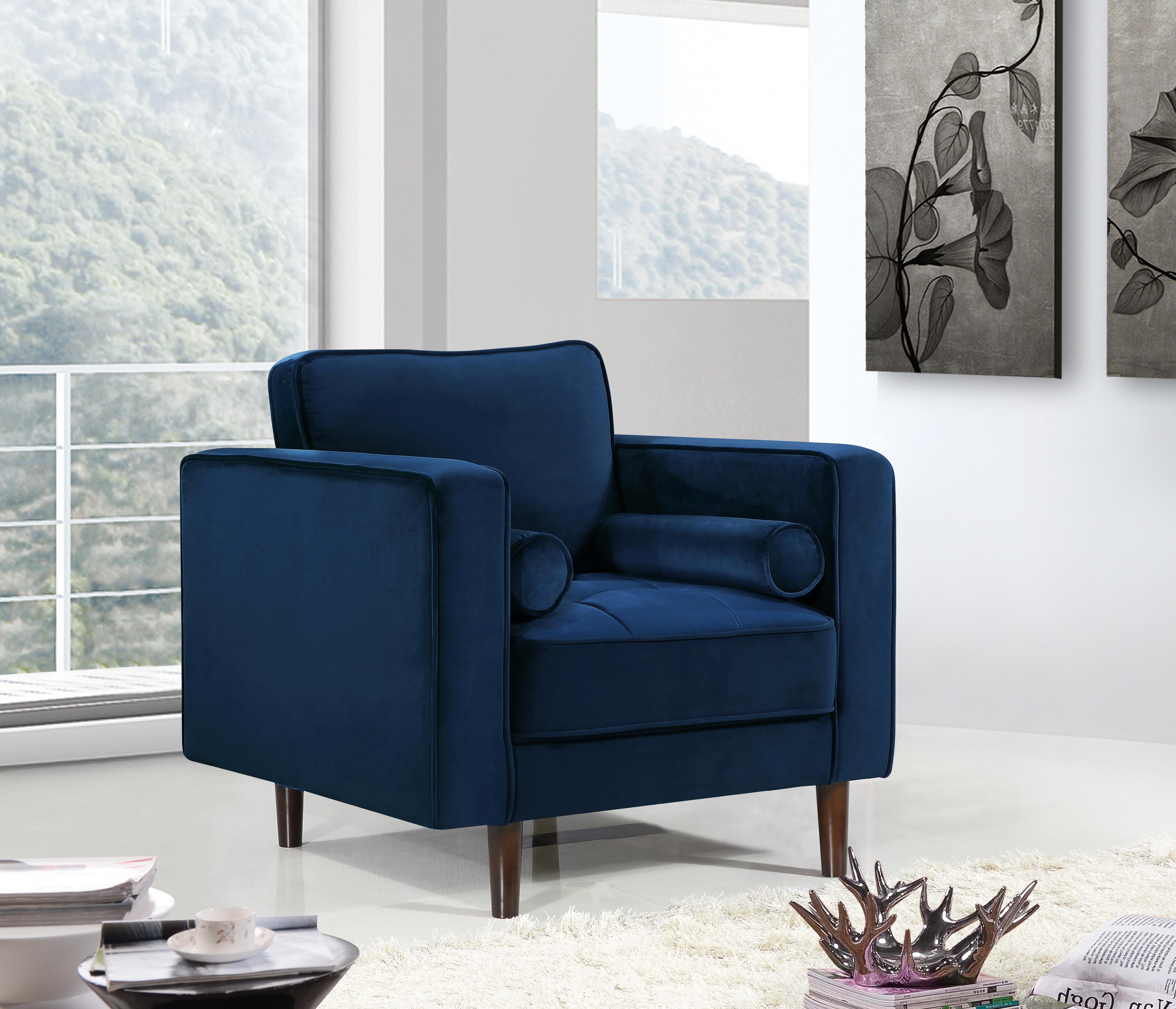 Emily Navy Velvet Chair - Luxury Home Furniture (MI)