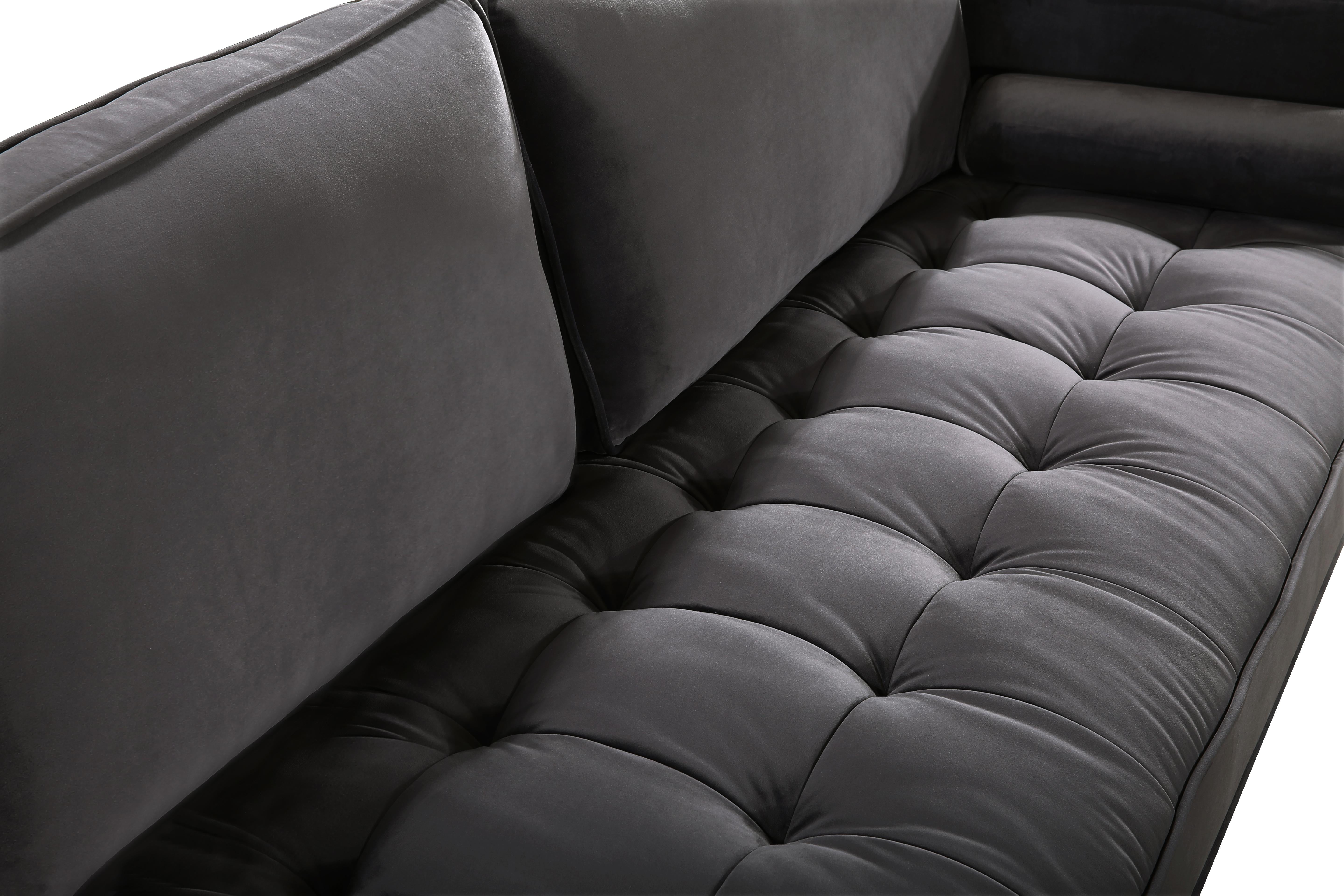 Emily Grey Velvet Sofa - Luxury Home Furniture (MI)