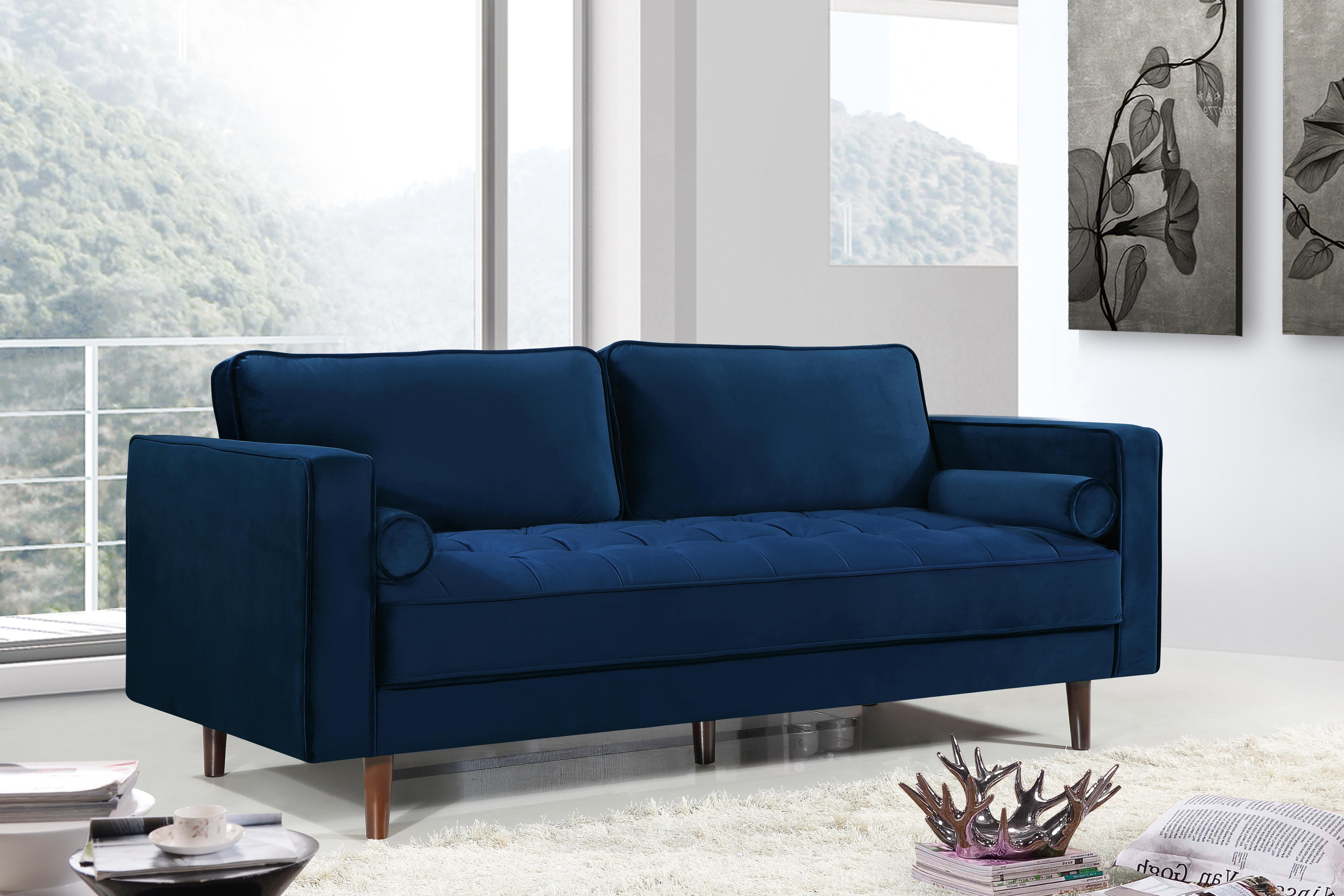 Emily Navy Velvet Sofa - Luxury Home Furniture (MI)