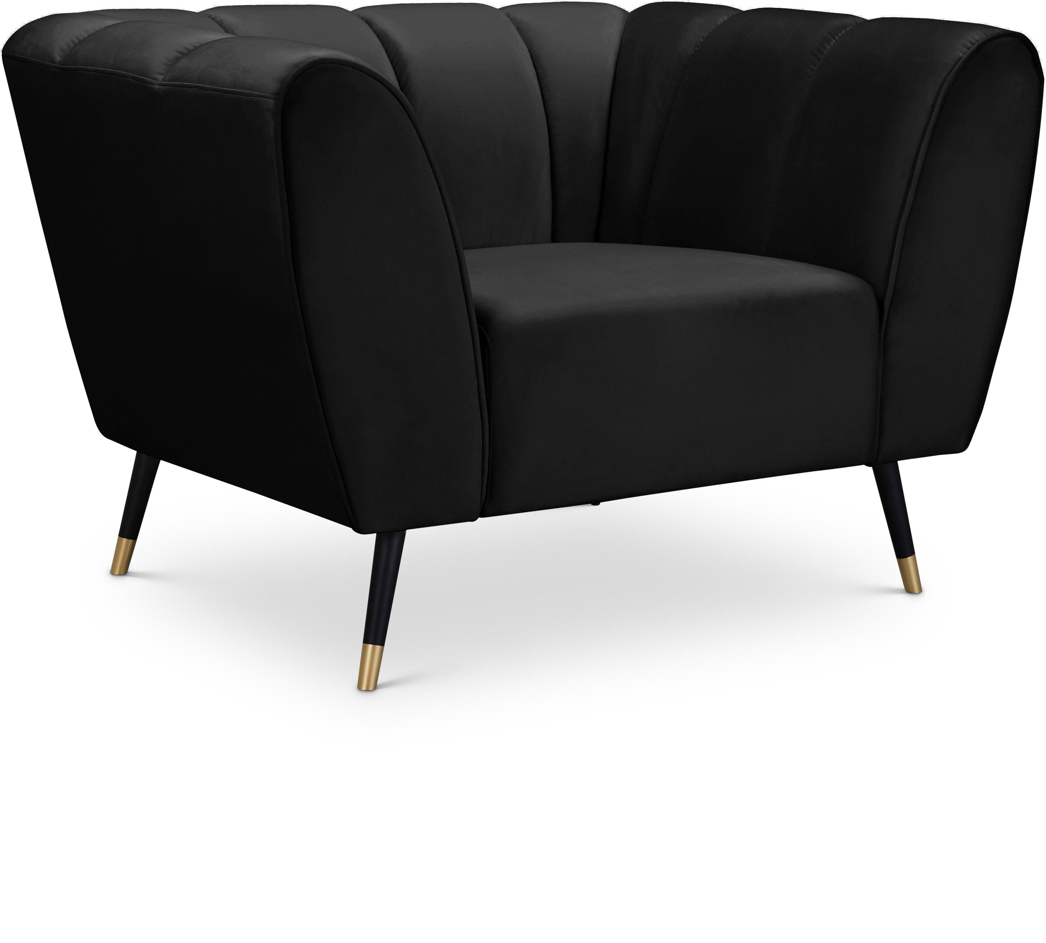 Beaumont Black Velvet Chair - Luxury Home Furniture (MI)