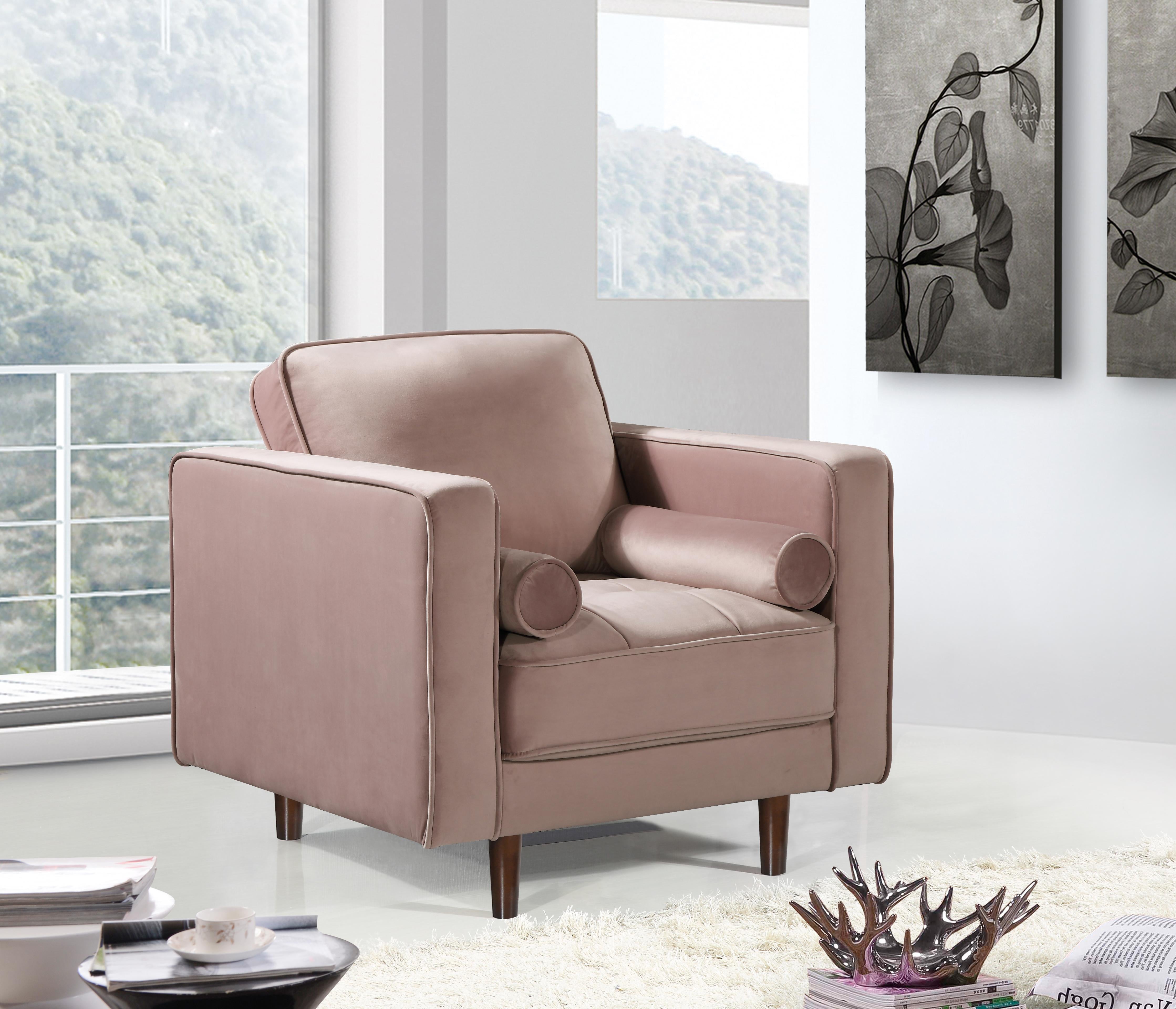 Emily Pink Velvet Chair - Luxury Home Furniture (MI)