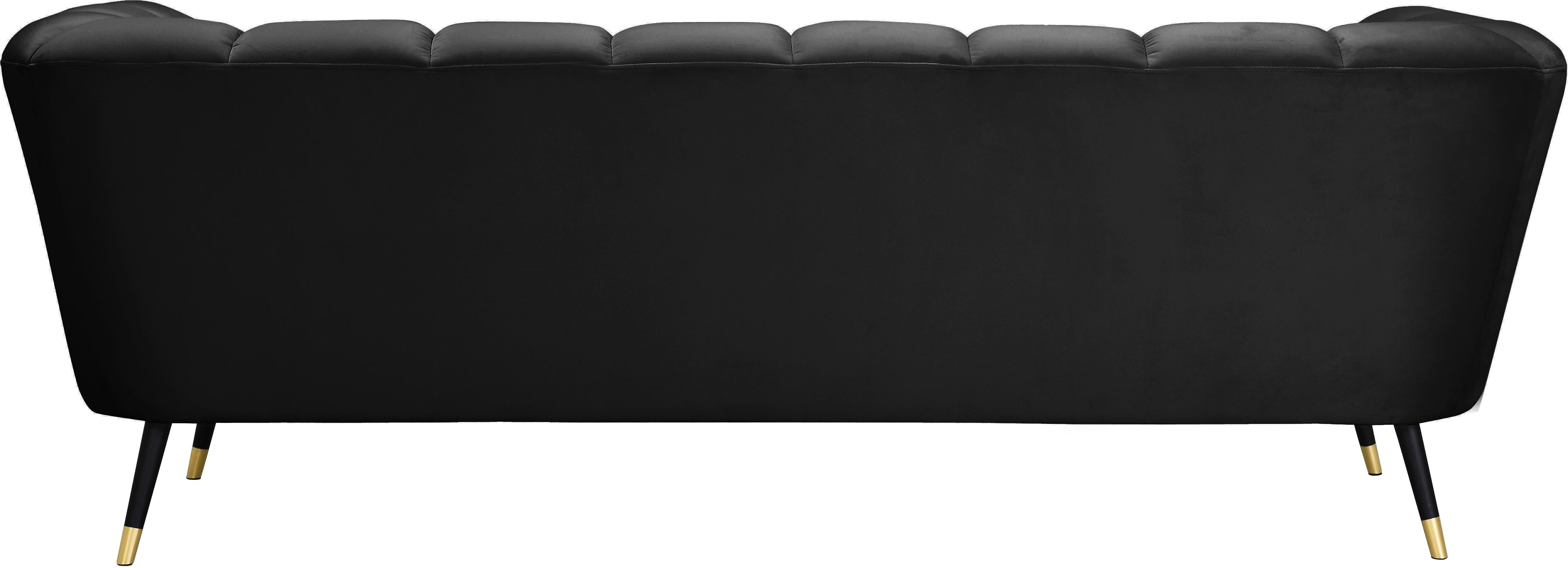 Beaumont Black Velvet Sofa - Luxury Home Furniture (MI)