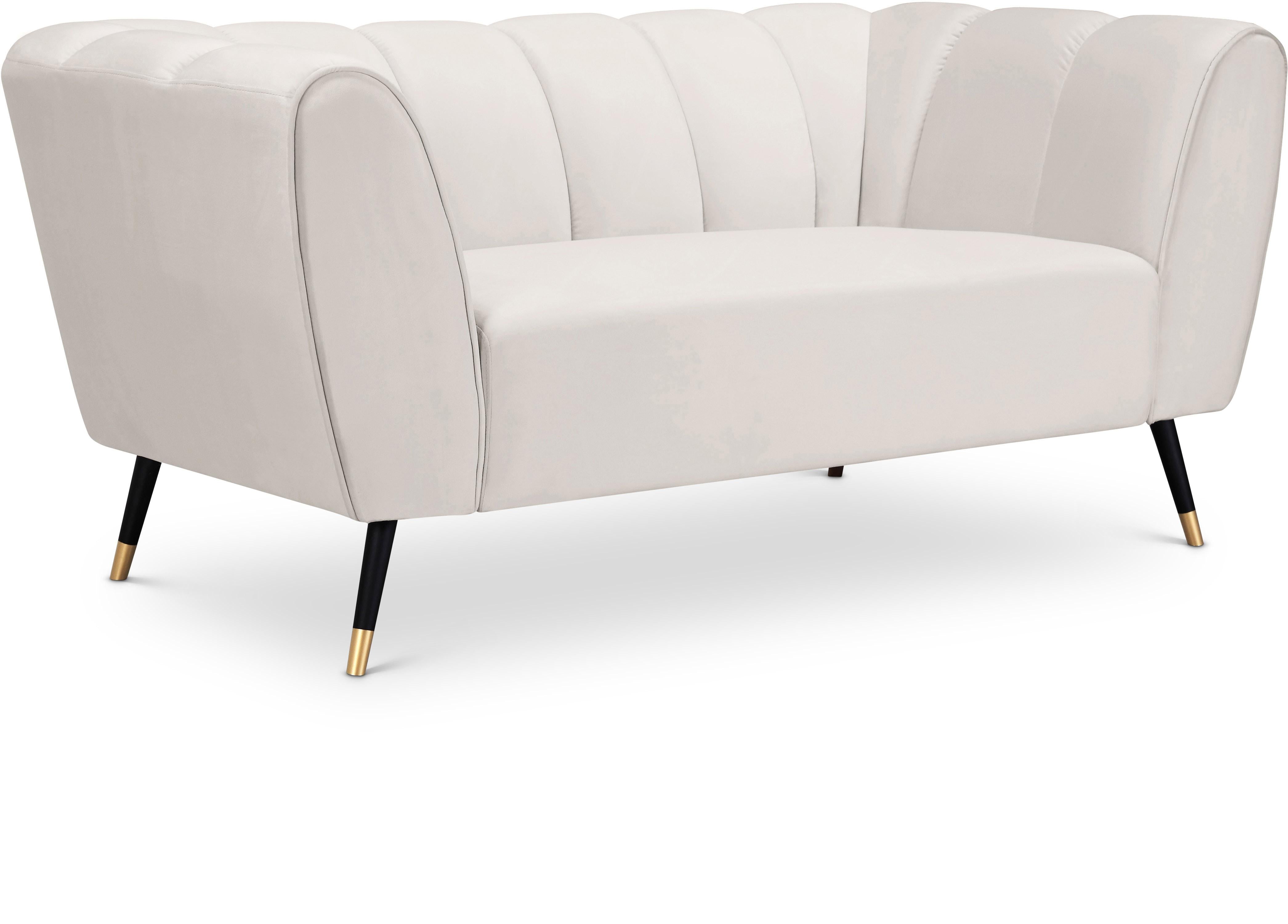 Beaumont Cream Velvet Loveseat