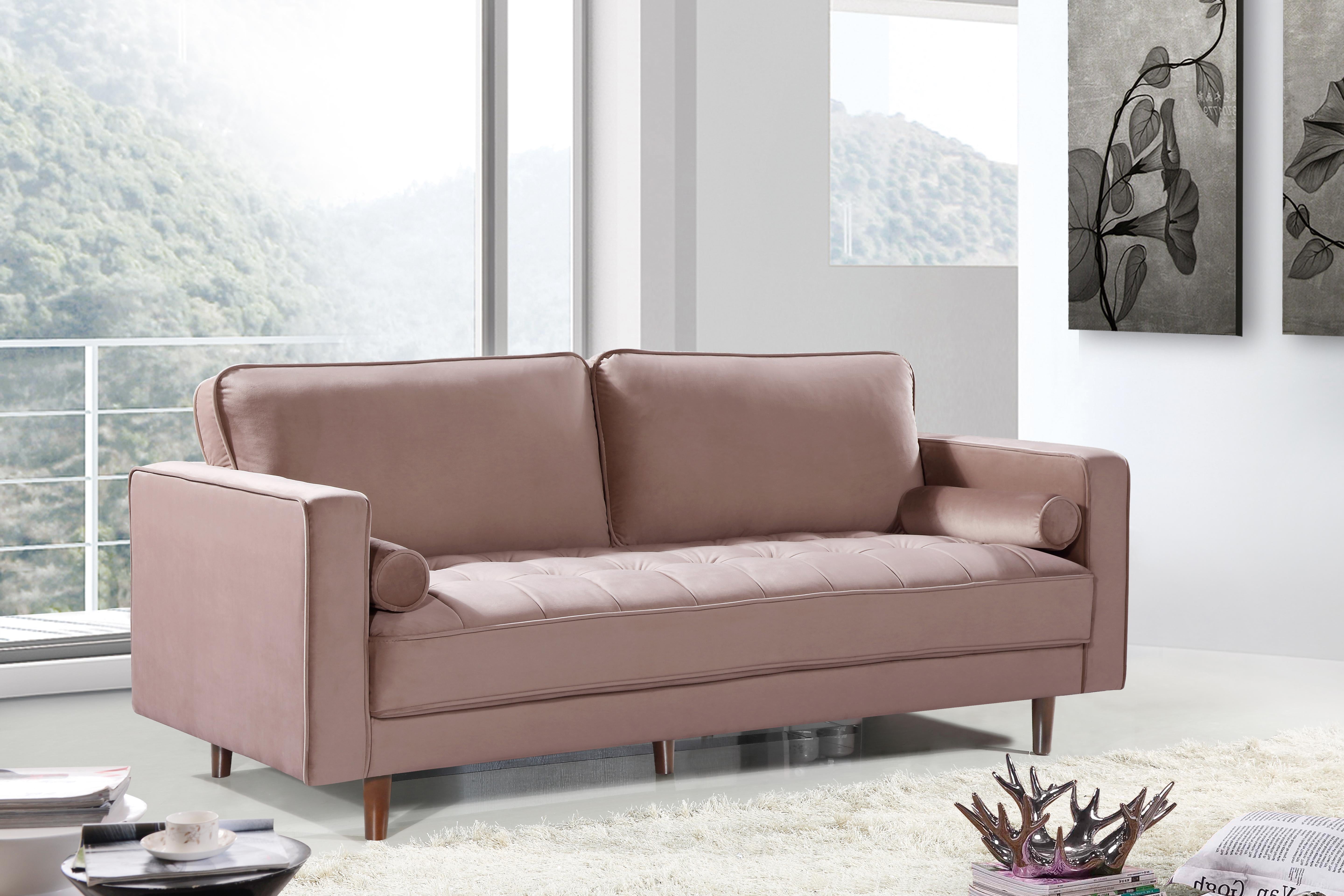 Emily Pink Velvet Sofa - Luxury Home Furniture (MI)