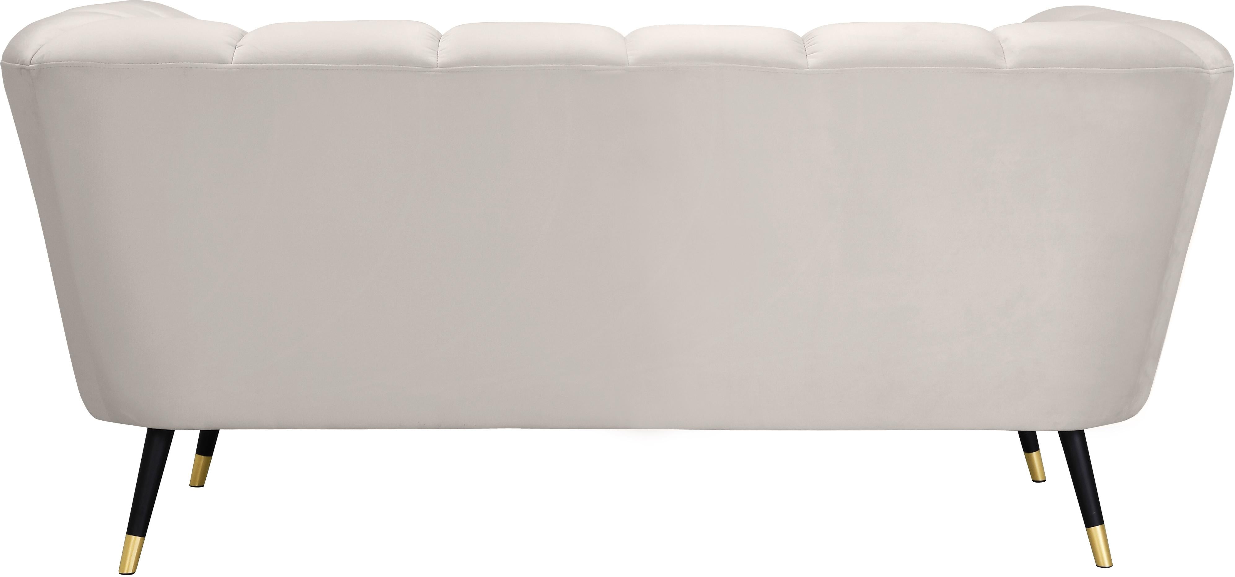 Beaumont Cream Velvet Loveseat - Luxury Home Furniture (MI)