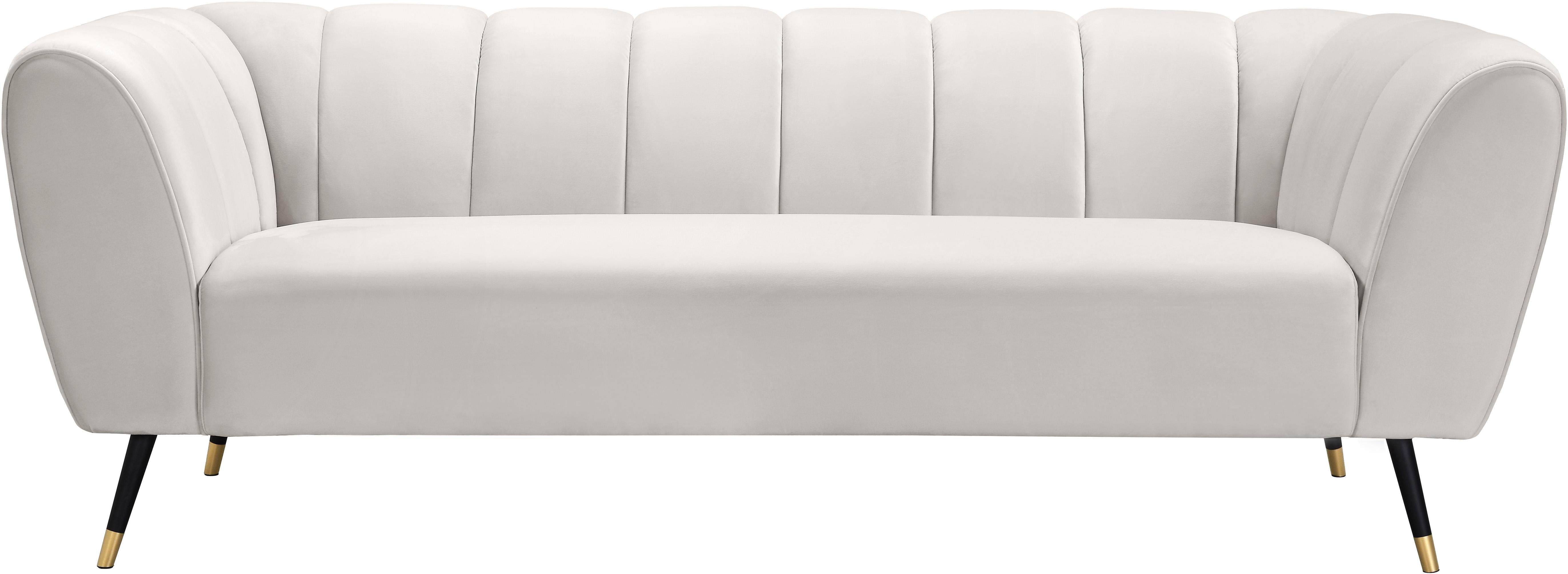 Beaumont Cream Velvet Sofa - Luxury Home Furniture (MI)