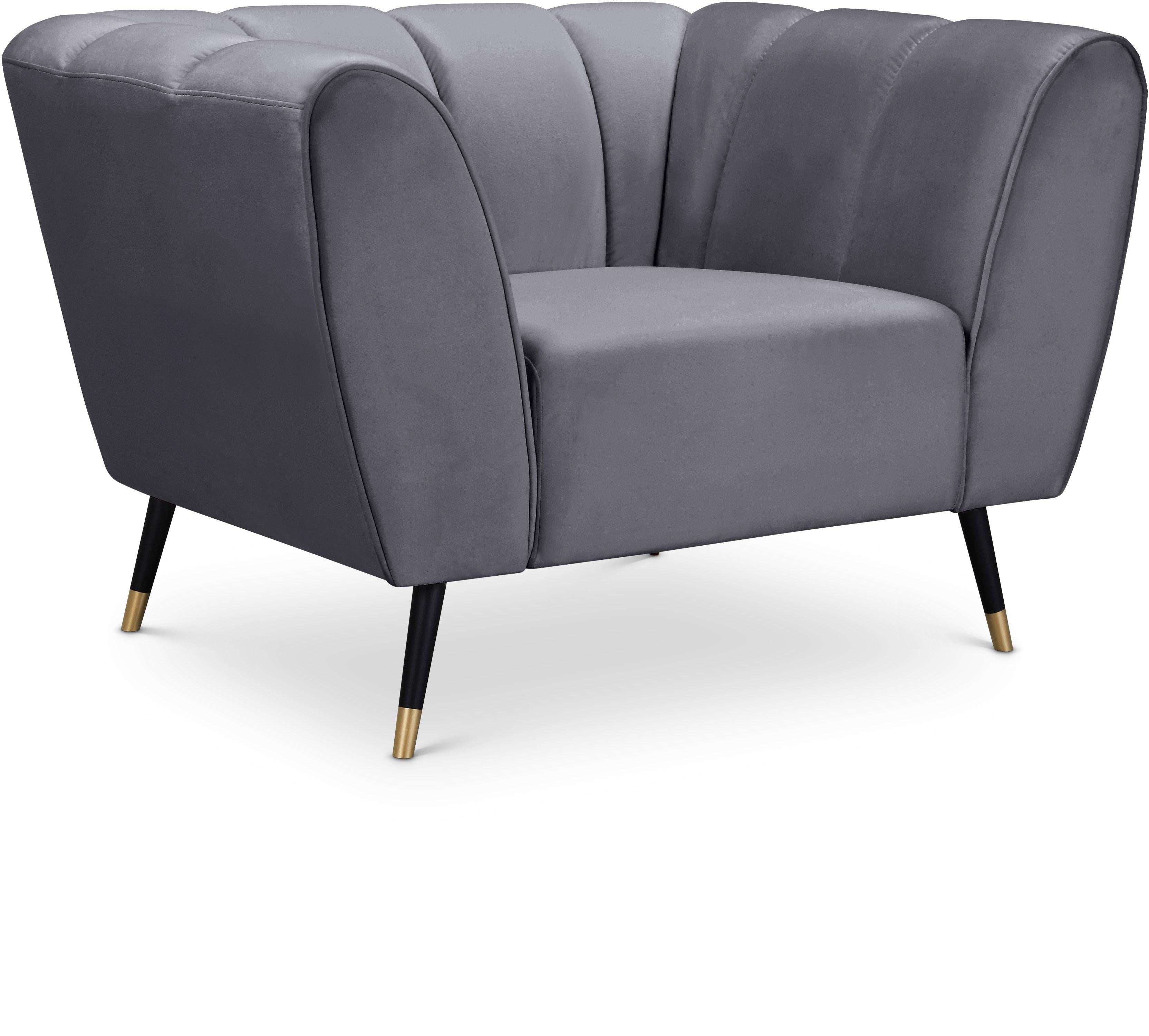 Beaumont Grey Velvet Chair - Luxury Home Furniture (MI)