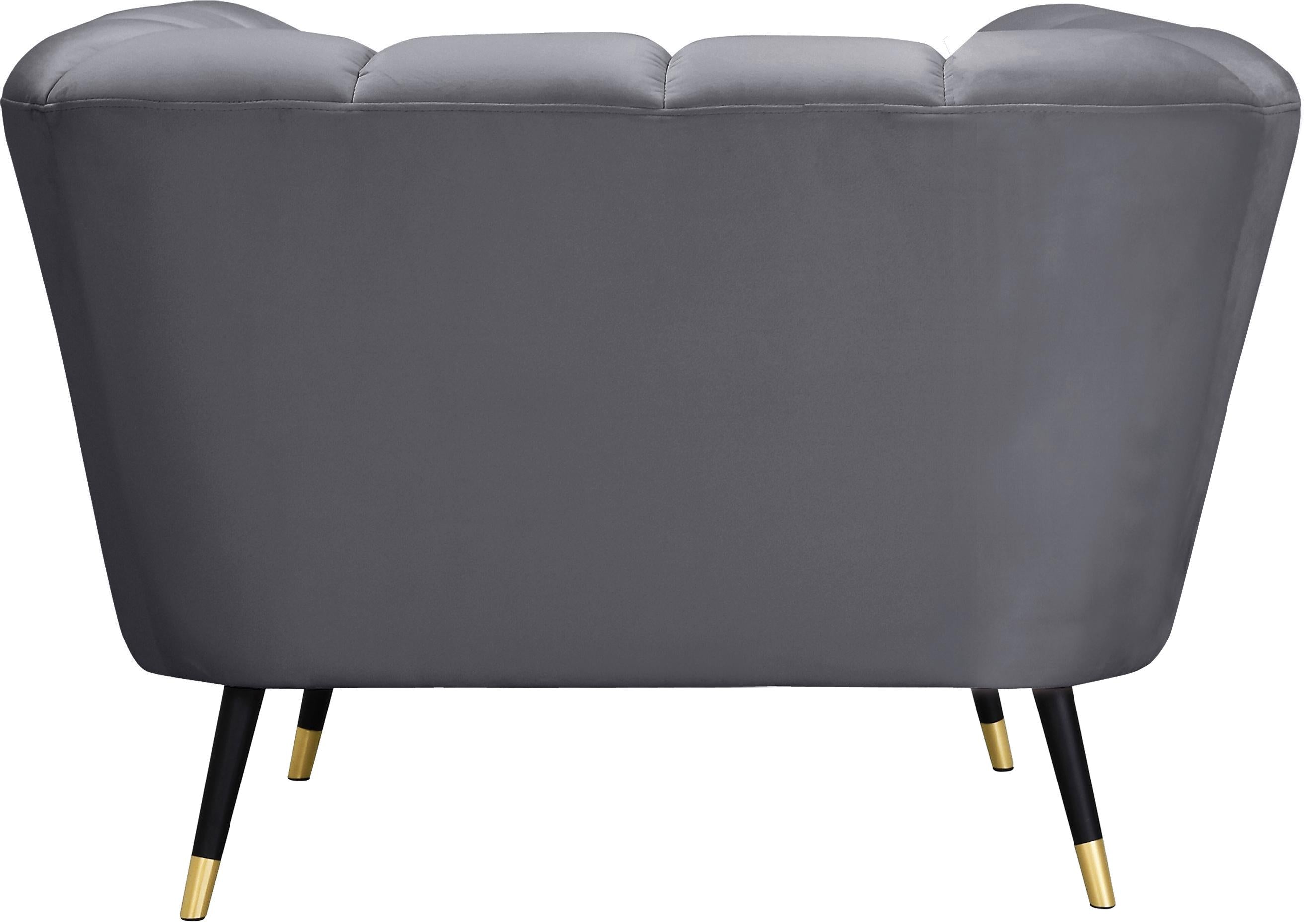 Beaumont Grey Velvet Chair - Luxury Home Furniture (MI)