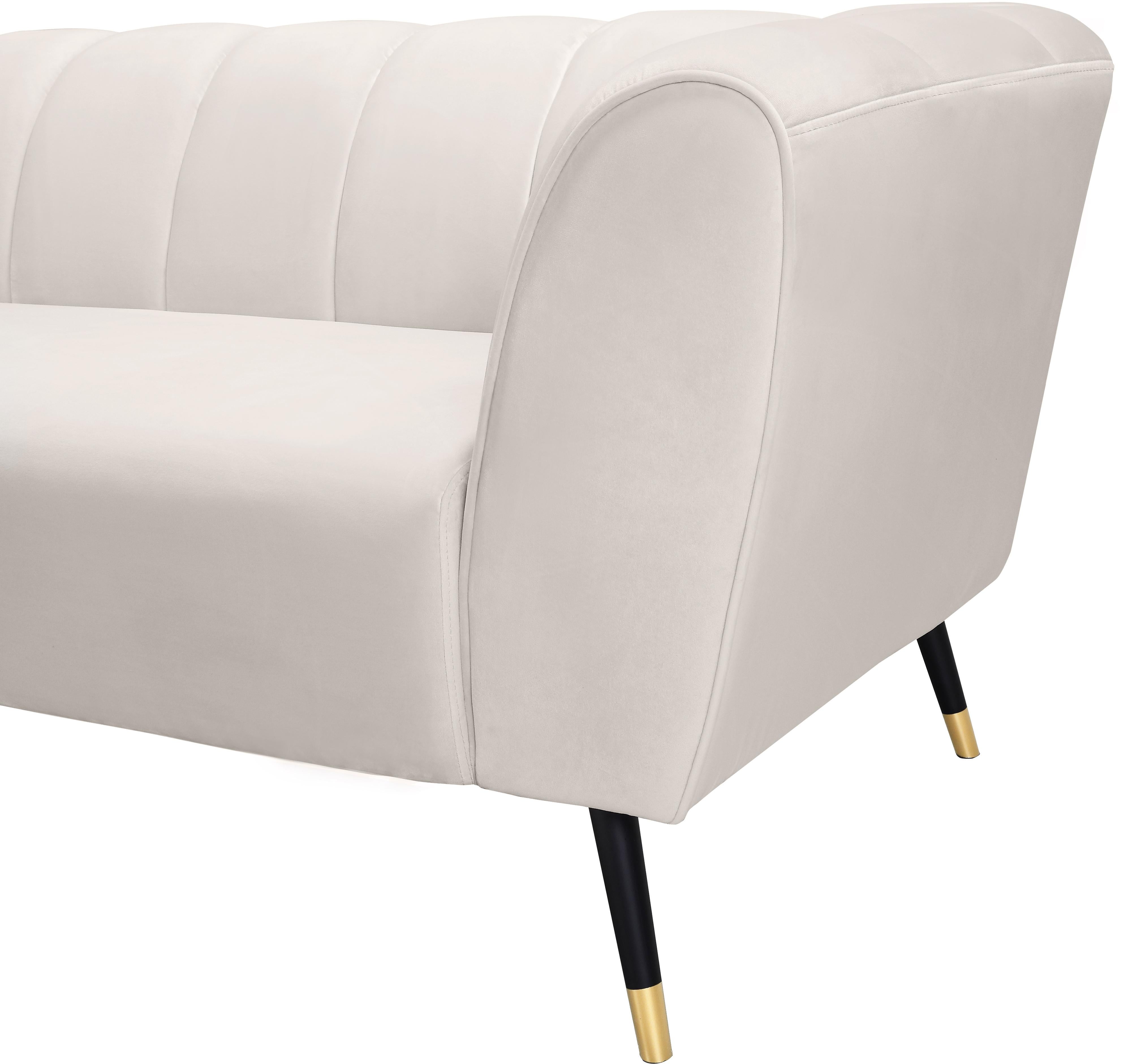 Beaumont Cream Velvet Sofa - Luxury Home Furniture (MI)