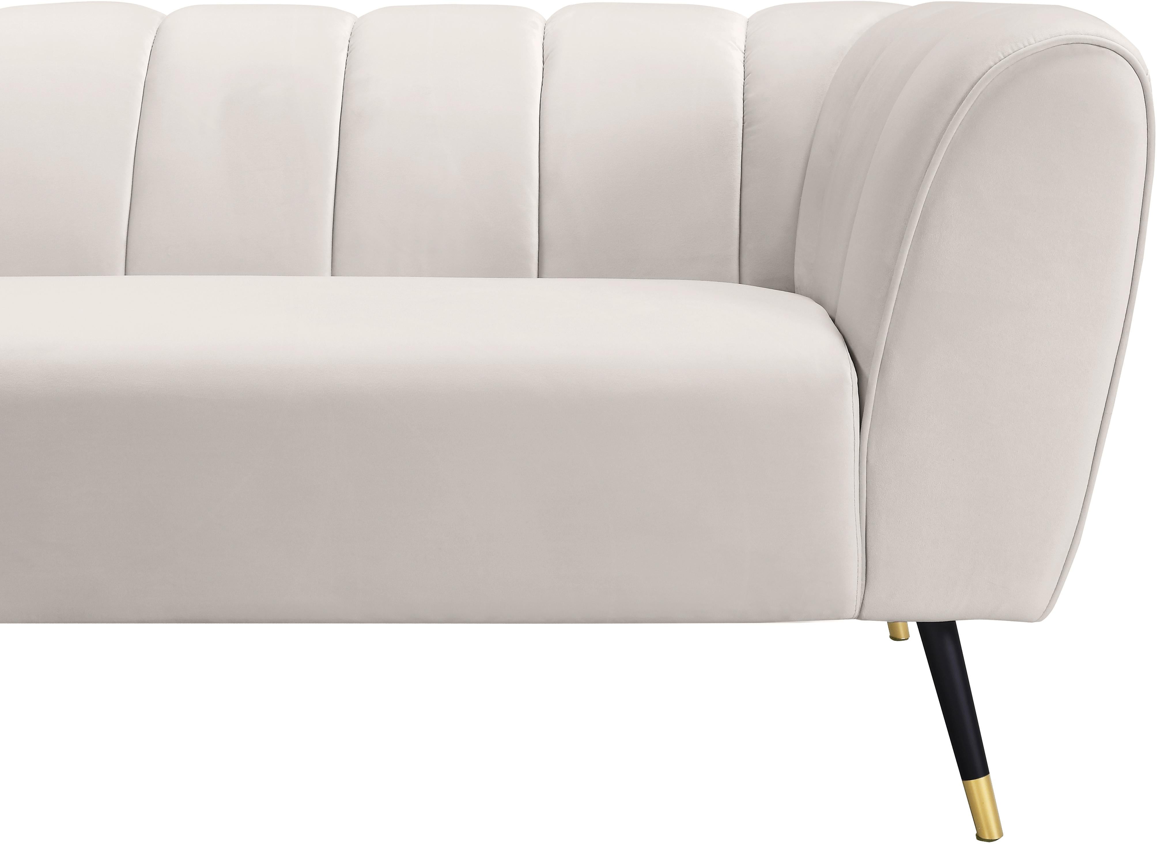 Beaumont Cream Velvet Loveseat - Luxury Home Furniture (MI)