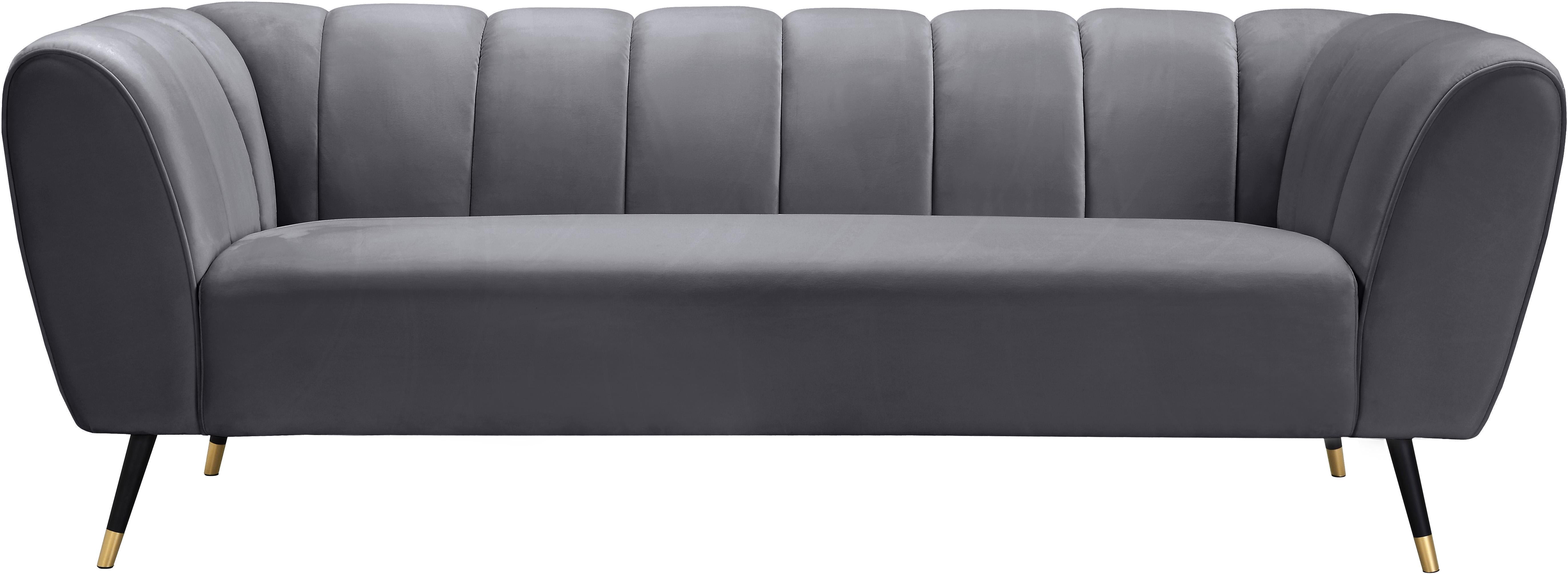 Beaumont Grey Velvet Sofa - Luxury Home Furniture (MI)