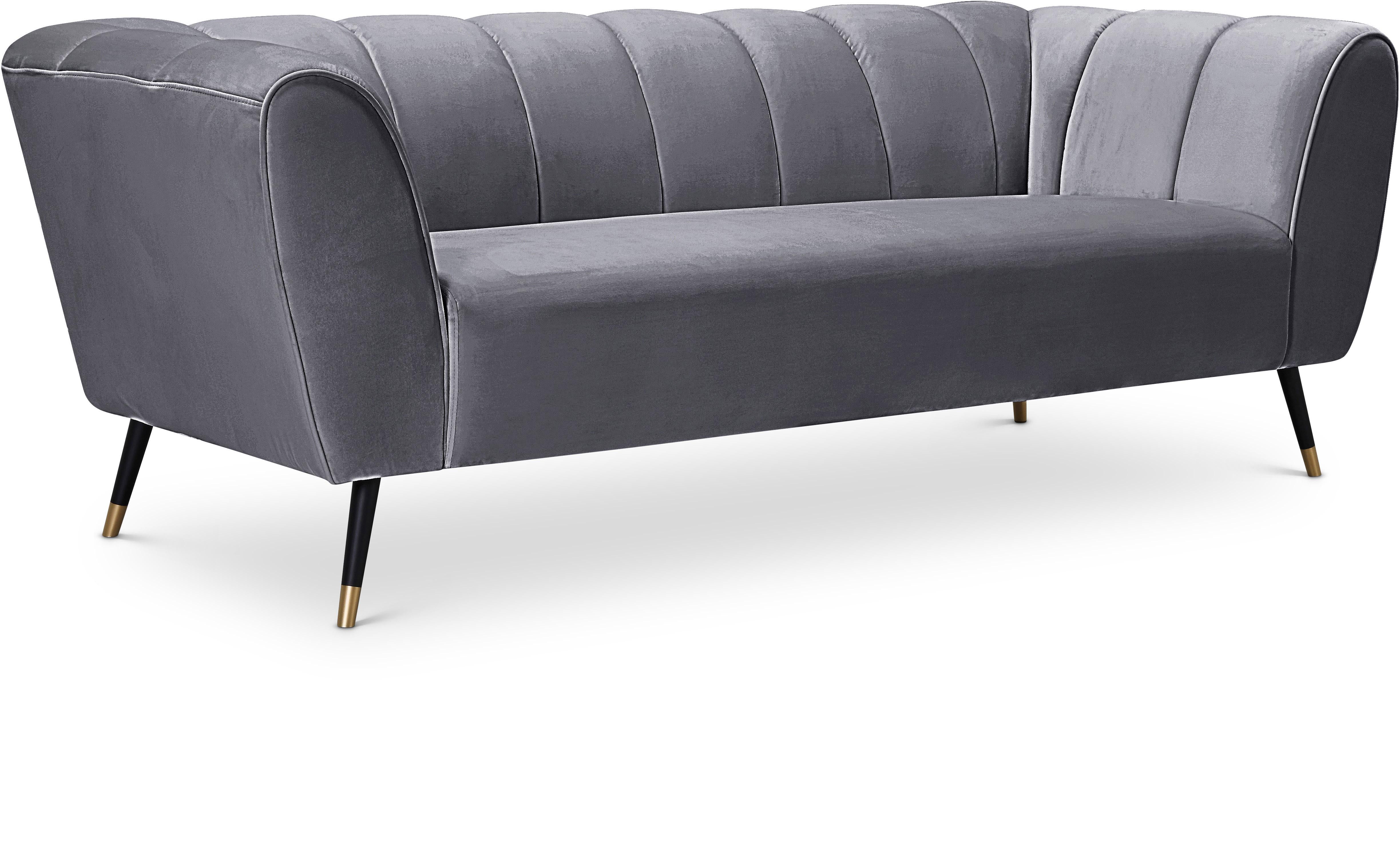 Beaumont Grey Velvet Sofa - Luxury Home Furniture (MI)