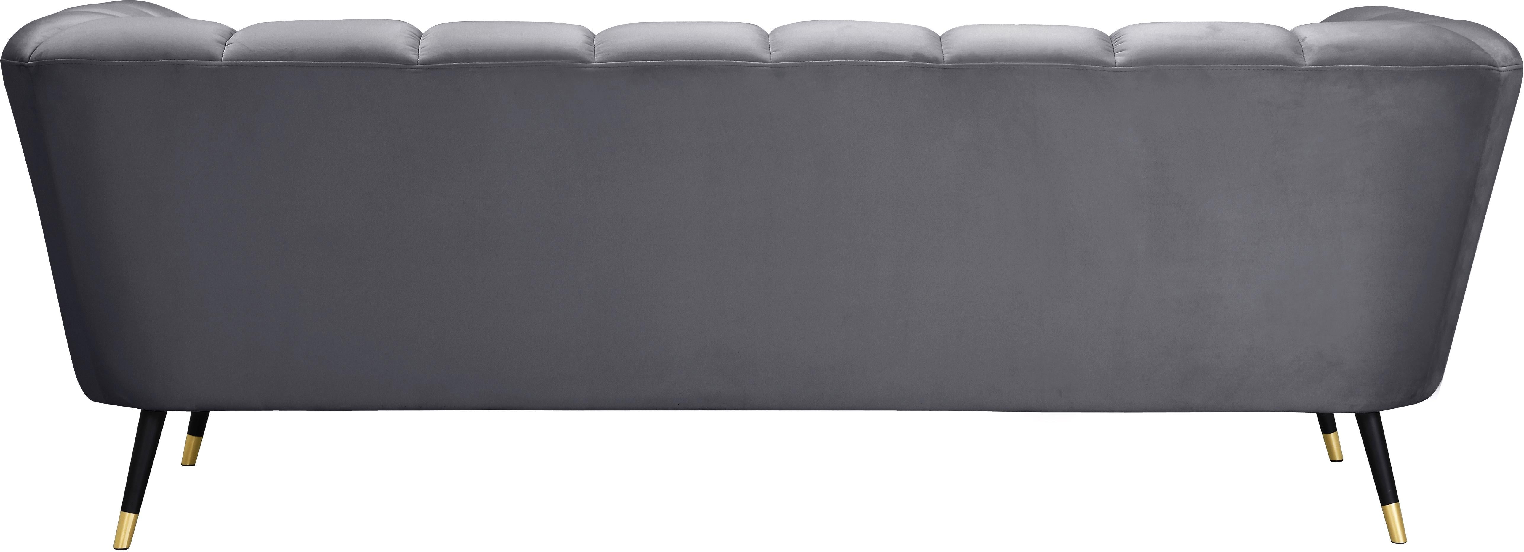 Beaumont Grey Velvet Sofa - Luxury Home Furniture (MI)